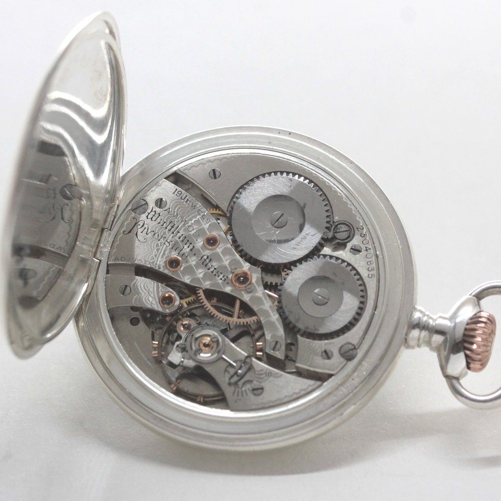  絶版モデルのウォルサム WALTHAM 社製 リバーサイド ヴィンテージウォッチ 懐中時計 アラビア数字 オープンフェイス 106 懐中時計 腕時計(アナログ)