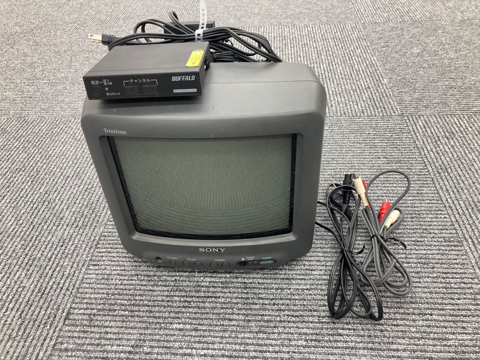 KD-006 チューナー付き SONY トリニトロン 10インチブラウン管テレビ KV-10DS1 BUFFALO DTV-S110 地上デジ チューナー