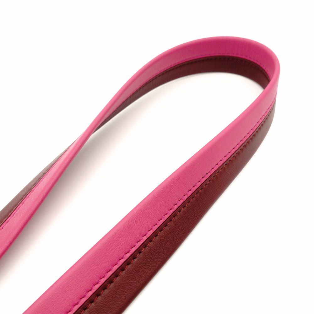 ルイヴィトン LOUIS VUITTON シグネチャー ストラップ ピンク×バーガンディ レザー ゴールド金具 クリュニーBB 7-10-1029