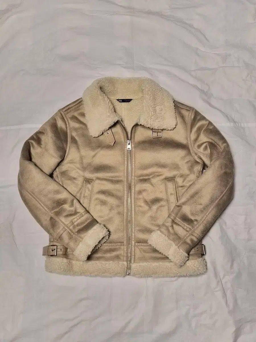 ZARA スウェード ムートン ジャケット L