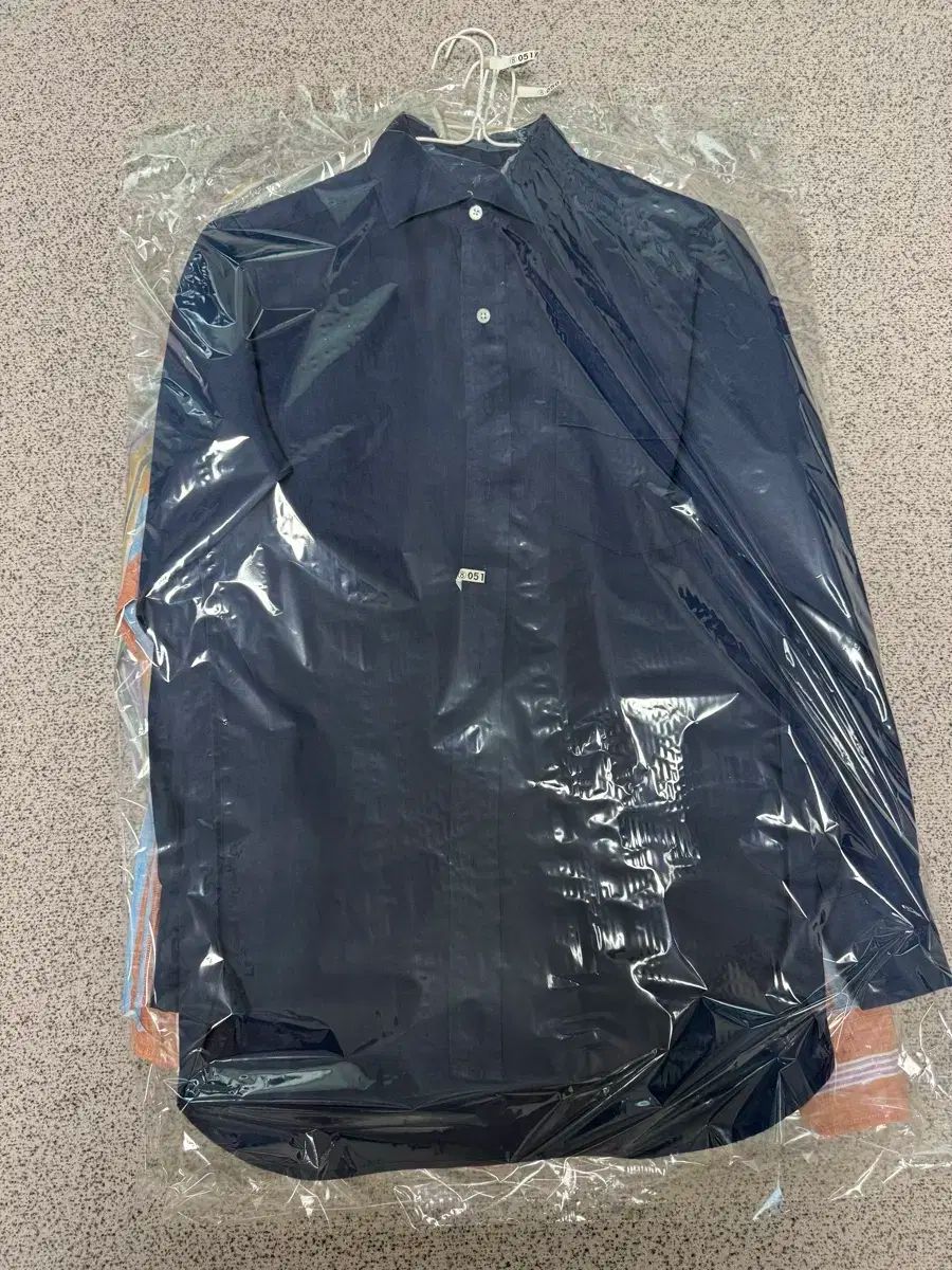 ドレイクス ネイビー リネンシャツ 39