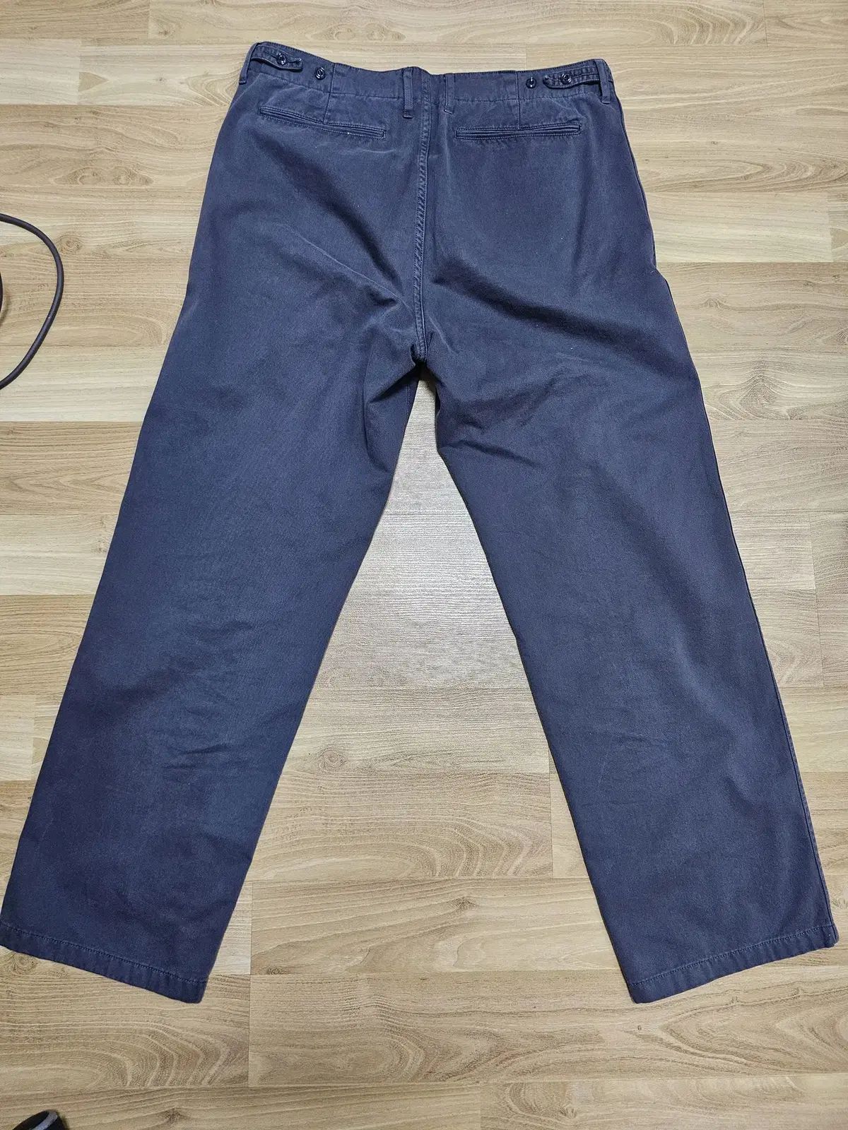 4 24 fw ポッタリー オーバダイド オフィサー チノ ネイビー