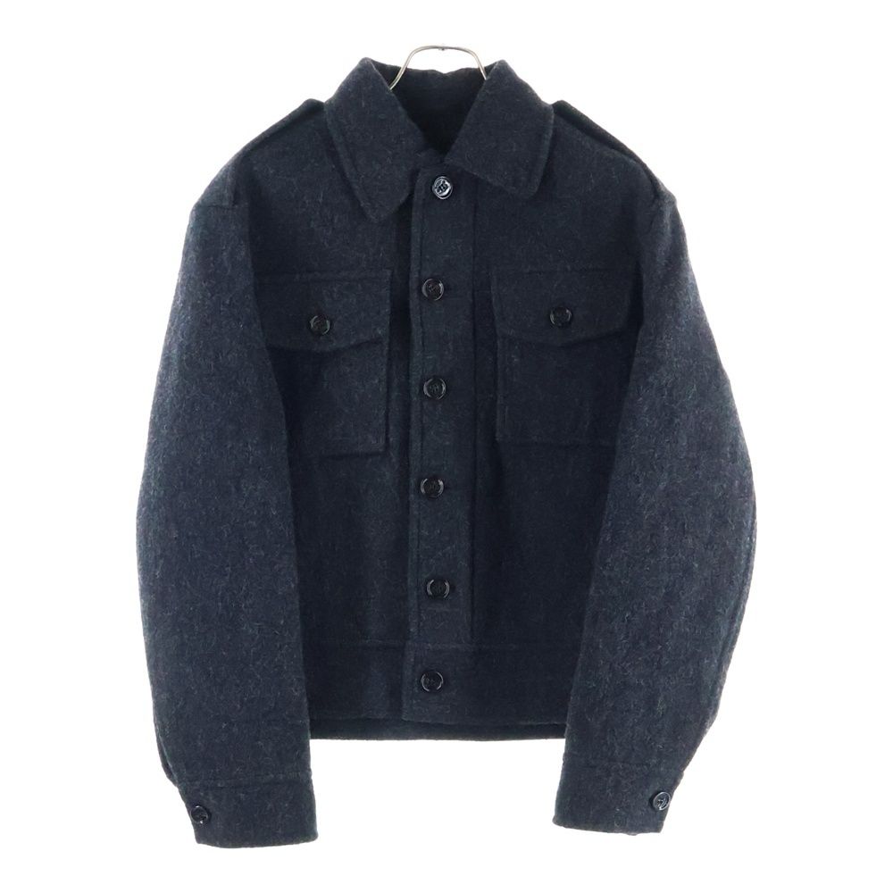 BURBERRY バーバリー ウールコート ブラック M ダブルボタン 美品 BURBERRY (バーバリー) ロゴボタン ウール ダブルフェイス ジャケット