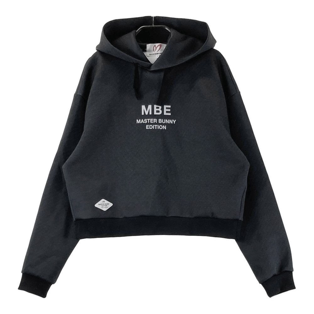 サイズ 1 MASTER BUNNY EDITION マスターバニーエディション モデル 長袖ダンボールフーディ ロゴ入りパーカー ブラック系 240101530608 ゴルフウェア レディース ストスト