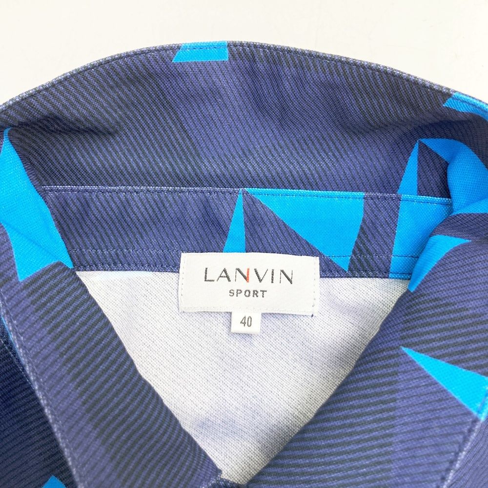 サイズ：40 LANVIN SPORT ランバン スポール 半袖ポロシャツ 総柄