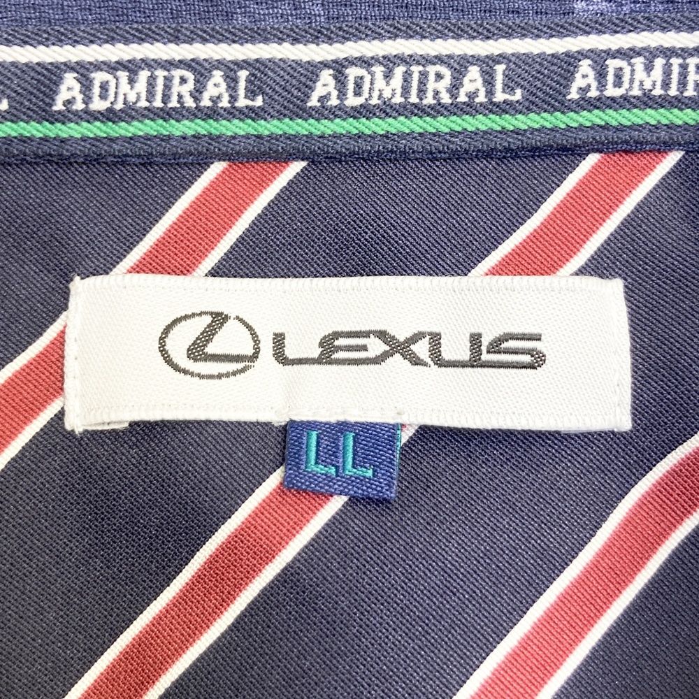 Lexus Admiral ポロシャツ Lサイズ ネイビー　レクサス　アドミラル 新品】アドミラル admiral × レクサス LEXUS ゴルフウェア 長袖シャツ