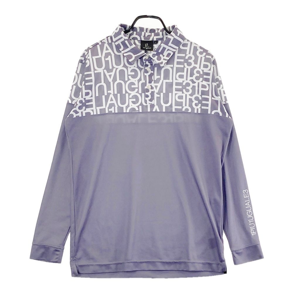 サイズ 5 1PIU1UGUALE3 GOLF GRT056 長袖ポロシャツ 総柄 グレー系 240101547898 ゴルフウェア メンズ ストスト