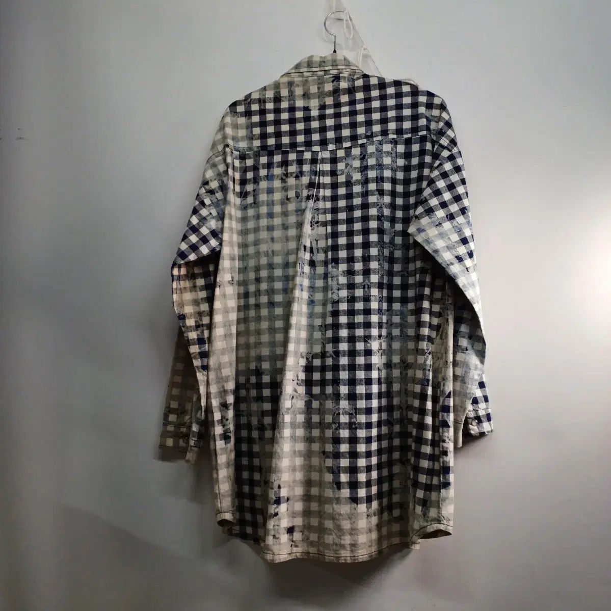 ダメージ CHECK ロング シャツ100 サイズ 春 秋 511009