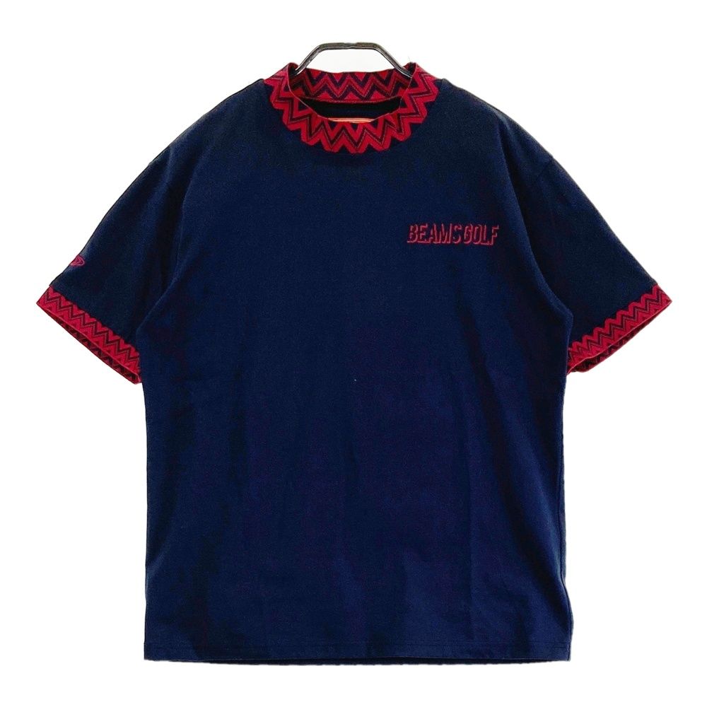 サイズ M BEAMS GOLF ビームスゴルフ モデル ハイネック 半袖Tシャツ ネイビー系 240101473032 ゴルフウェア メンズ ストスト