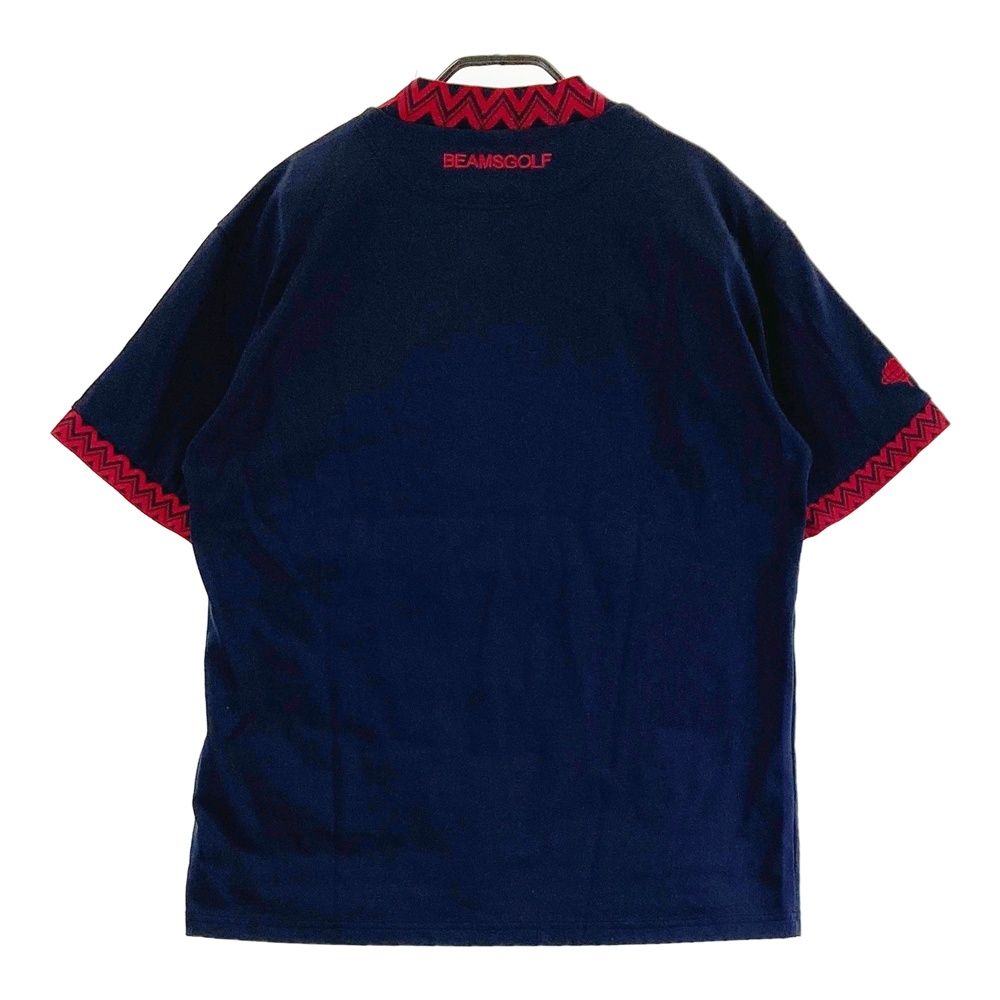 サイズ M BEAMS GOLF ビームスゴルフ モデル ハイネック 半袖Tシャツ ネイビー系 240101473032 ゴルフウェア メンズ ストスト