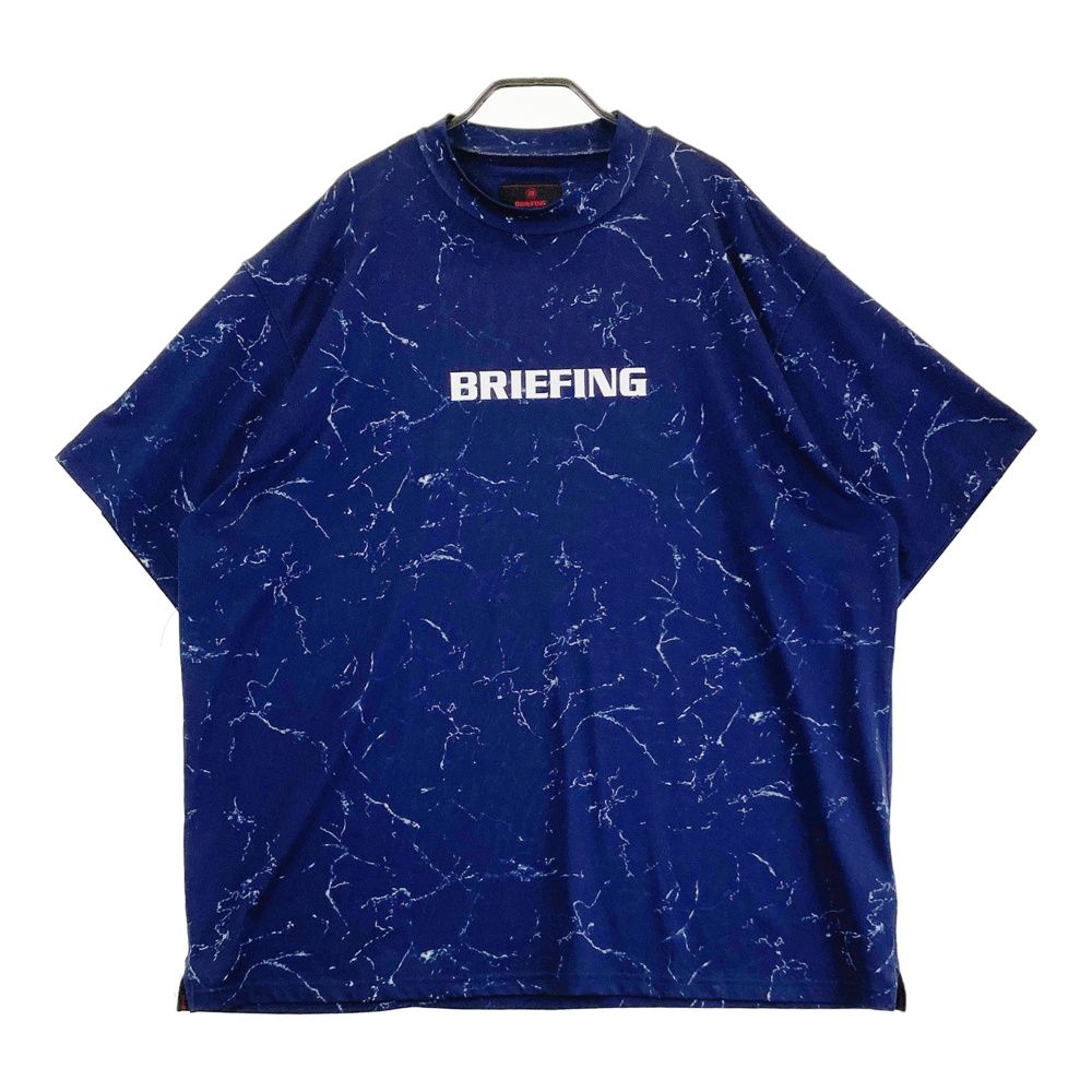 サイズ XL GOLF ブリーフィング 半袖モックネックTシャツ ネイビー系 ゴルフウェア メンズ ストスト