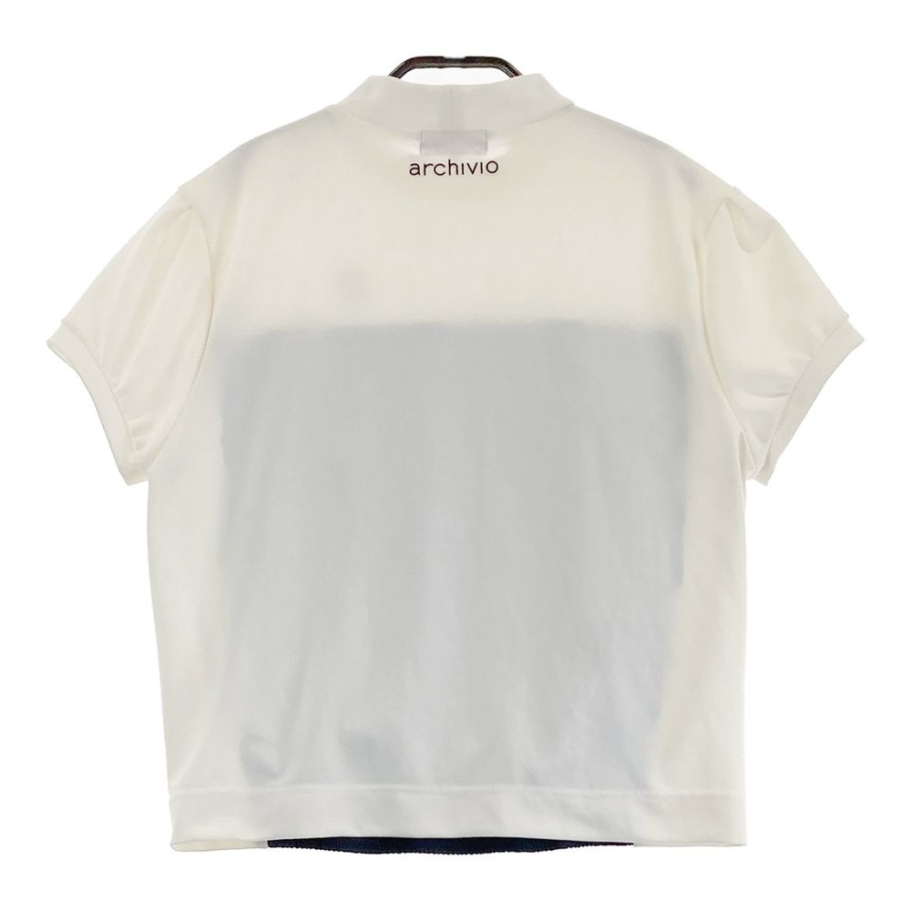 サイズ 36 ARCHIVIO アルチビオ モデル ハイネック 半袖Tシャツ ホワイト系 240101477877 ゴルフウェア レディース ストスト