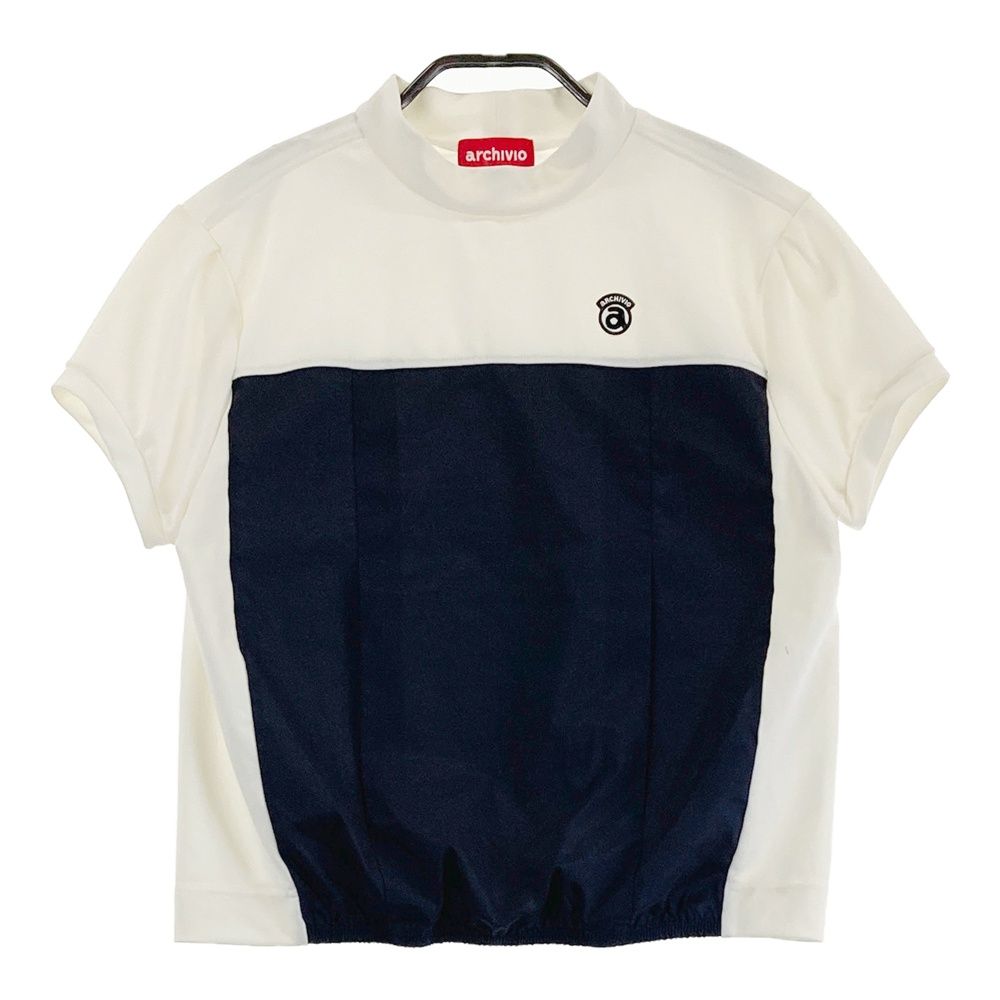 サイズ 36 アルチビオ モデル ハイネック 半袖Tシャツ ホワイト系 ゴルフウェア レディース ストスト