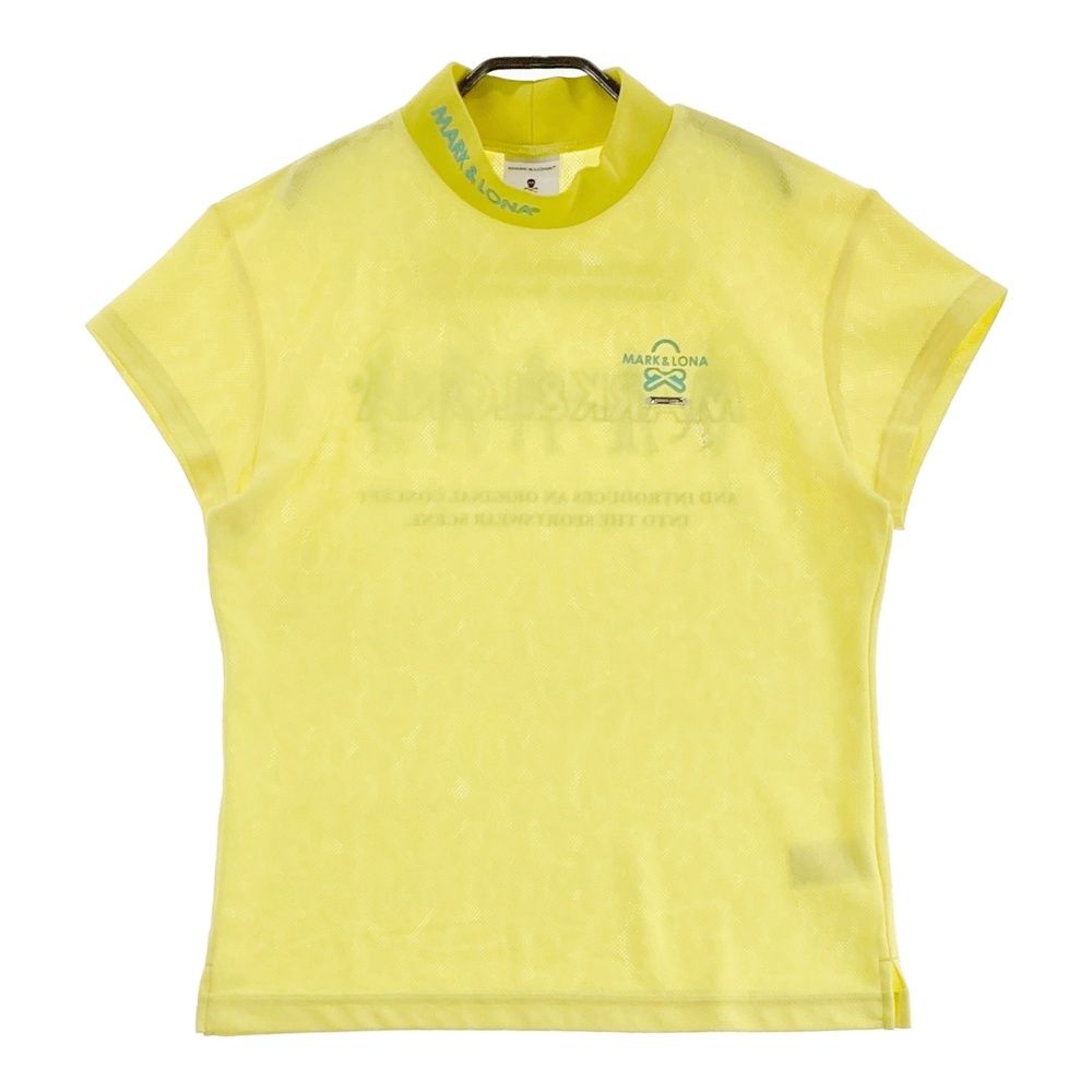 サイズ 40 MARK-LONA マークアンドロナ モデル ハイネック 半袖Tシャツ 迷彩 カモフラ柄 イエロー系 240101479976 ゴルフウェア レディース ストスト