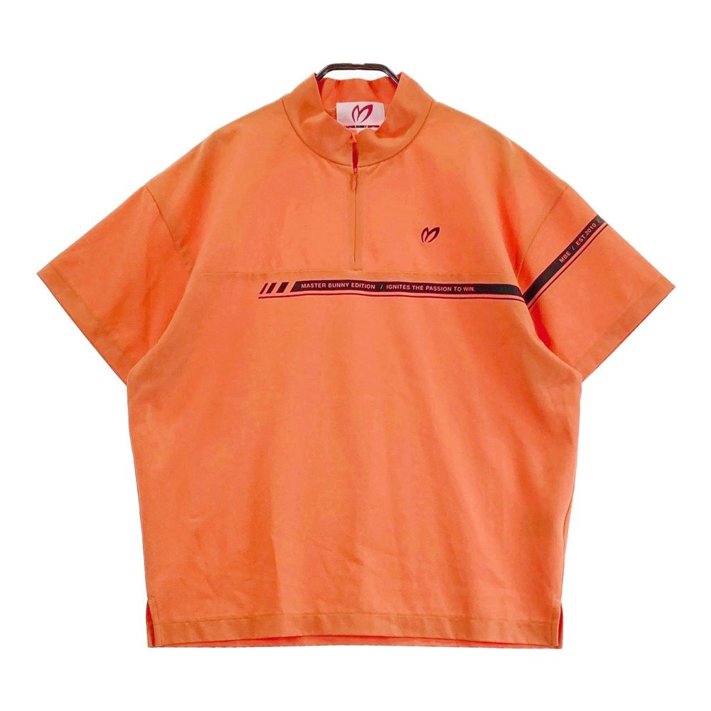 サイズ 1 MASTER BUNNY EDITION マスターバニーエディション モデル ハーフジップ 半袖Tシャツ オレンジ系 240101486214 ゴルフウェア レディース ストスト