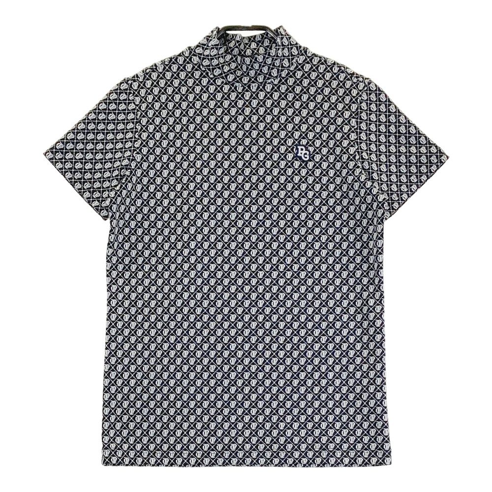 サイズ 2 PEARLY GATES パーリーゲイツ モデル ハイネック 半袖Tシャツ 総柄 ブラック系 240101487330 ゴルフウェア レディース ストスト