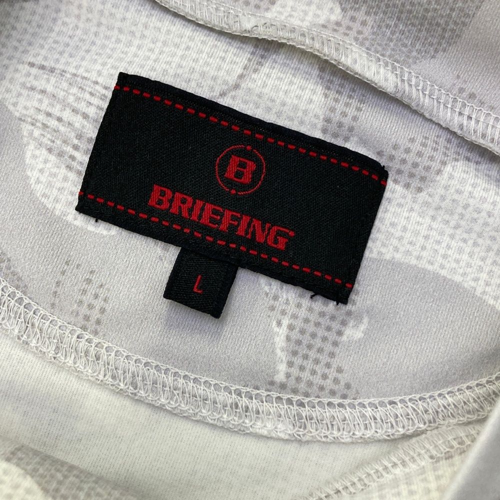 サイズ L BRIEFING GOLF ブリーフィング モックネック半袖Tシャツ カモフラ柄 グレー系 240101489005 ゴルフウェア メンズ ストスト LLC-HASEGAWATOSO_COM