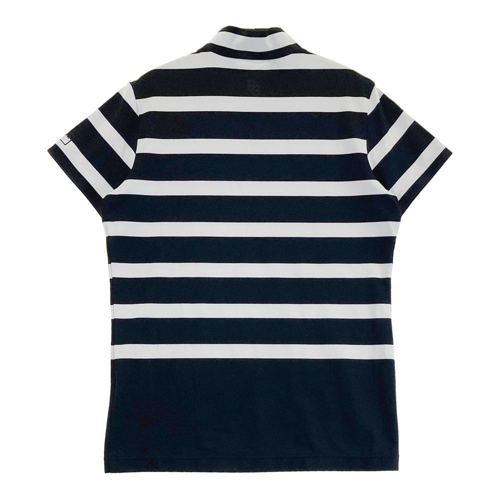 サイズ 1 PEARLY GATES パーリーゲイツ モデル モックネック 半袖Tシャツ ボーダー柄 ブラック系 240101491225 ゴルフウェア レディース ストスト