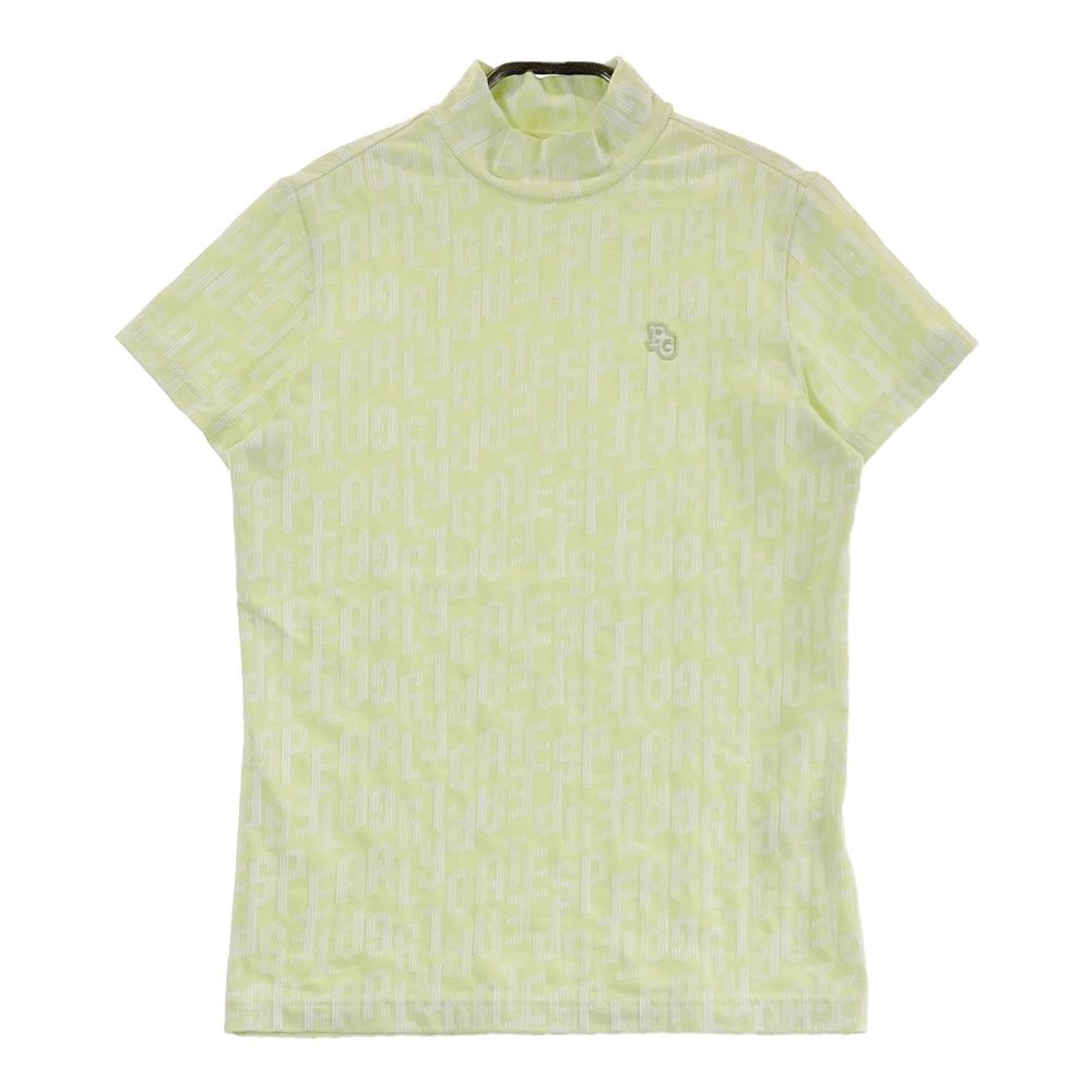 サイズ 1 PEARLY GATES パーリーゲイツ モデル ハイネック 半袖Tシャツ 総柄 グリーン系 240101499740 ゴルフウェア レディース ストスト