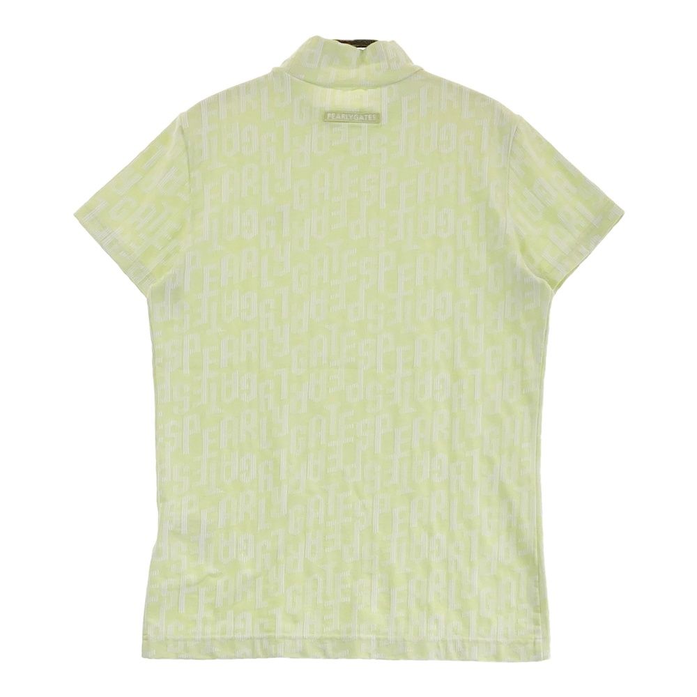 サイズ 1 PEARLY GATES パーリーゲイツ モデル ハイネック 半袖Tシャツ 総柄 グリーン系 240101499740 ゴルフウェア レディース ストスト