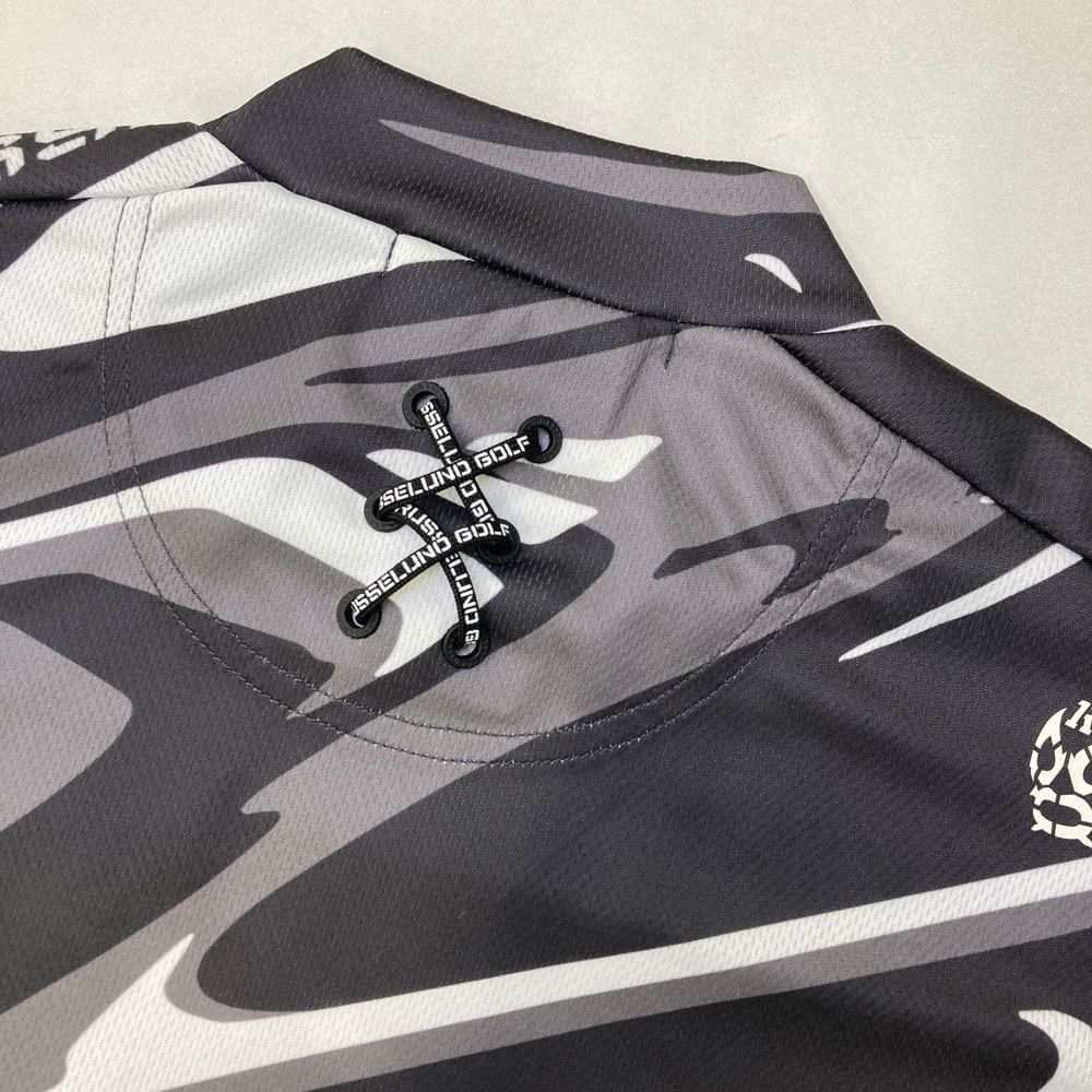 サイズ 2 RUSSELUNO ラッセルノ モデル ハイネック 半袖Tシャツ ルチャ 総柄 グレー系 240101504589 ゴルフウェア レディース ストスト LLC-HASEGAWATOSO_COM