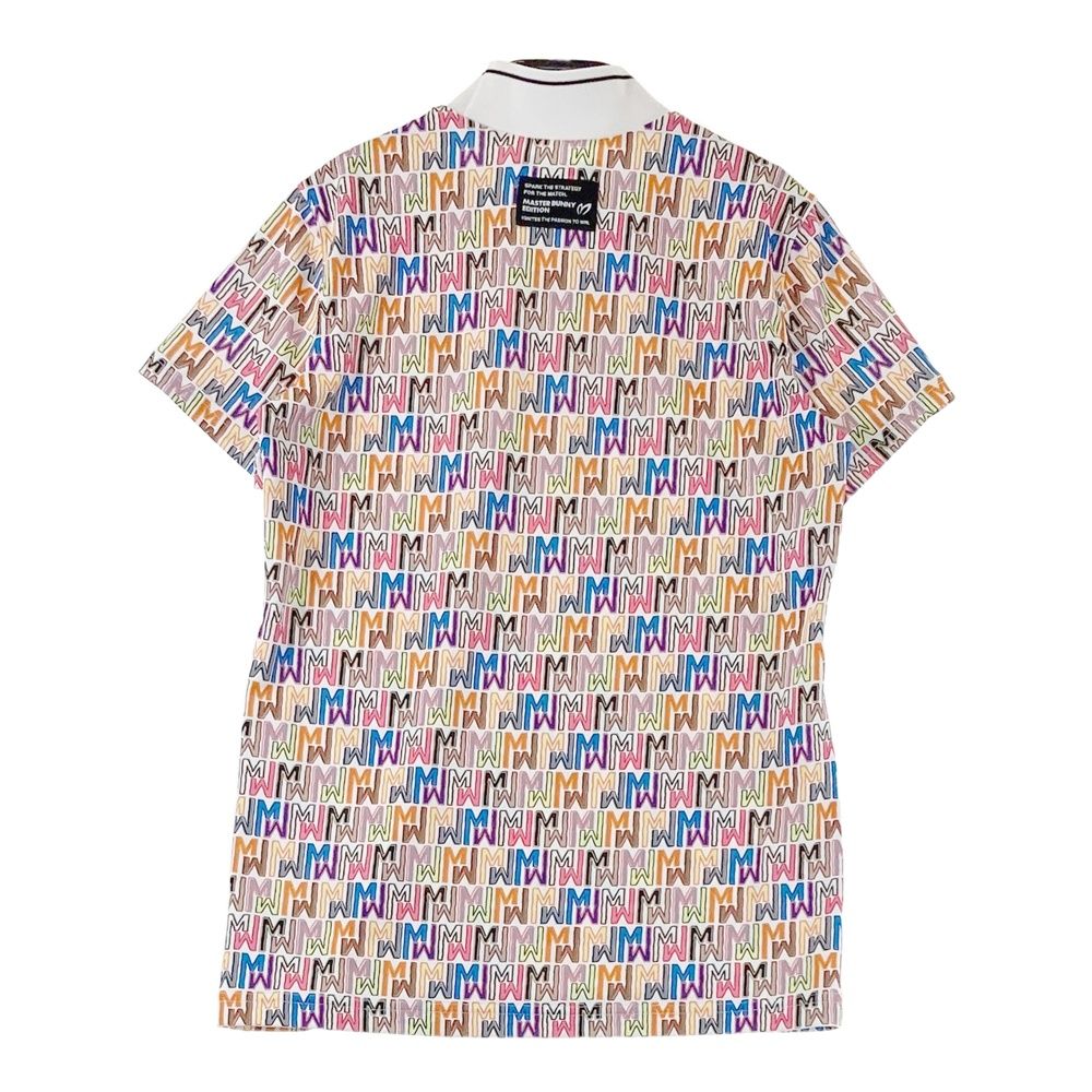 サイズ 0 MASTER BUNNY EDITION マスターバニーエディション モデル ハイネック 半袖Tシャツ 総柄 ホワイト系 240101542325 ゴルフウェア レディース ストスト