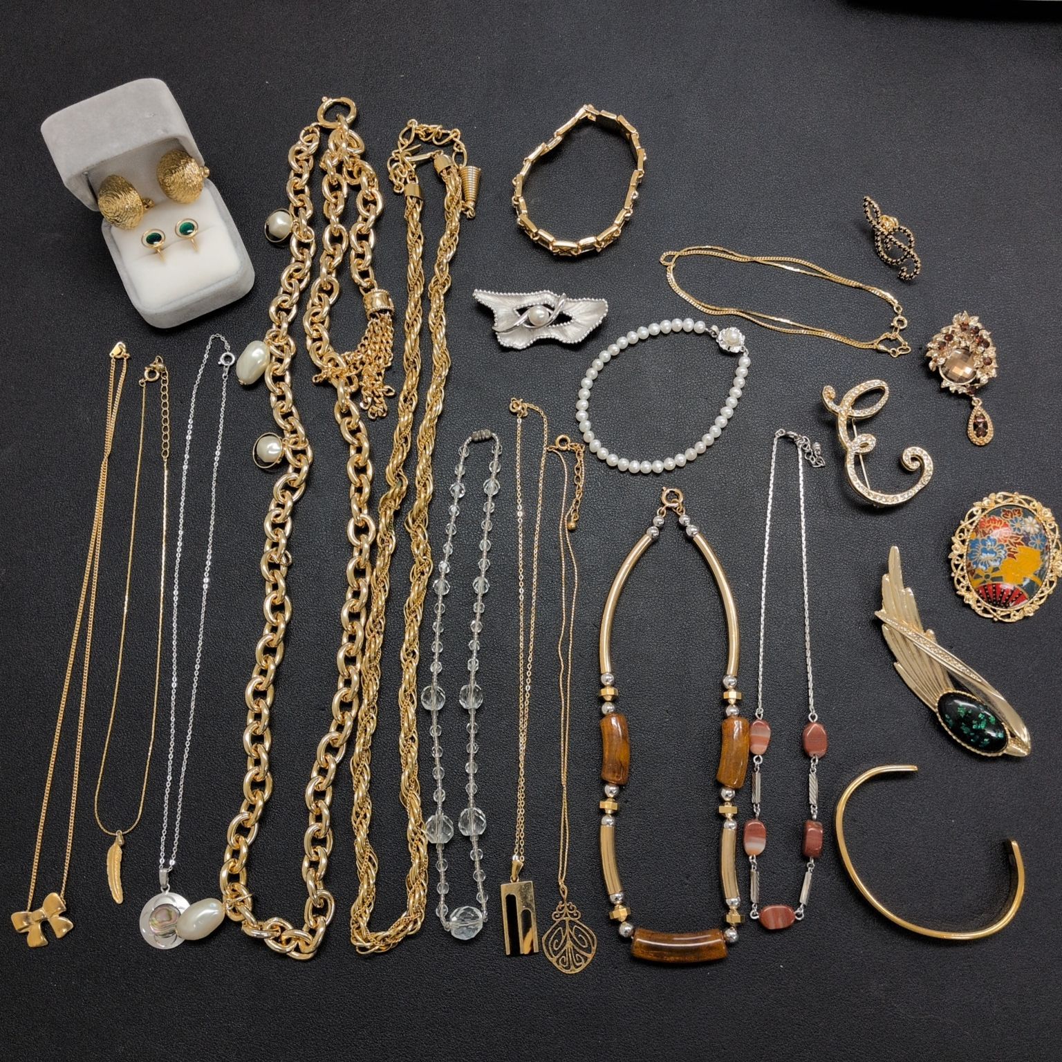 遺品整理 まとめて㉓ ジュエリー SILVER925あり パール ブローチ ネックレス ブレスレット イヤリング