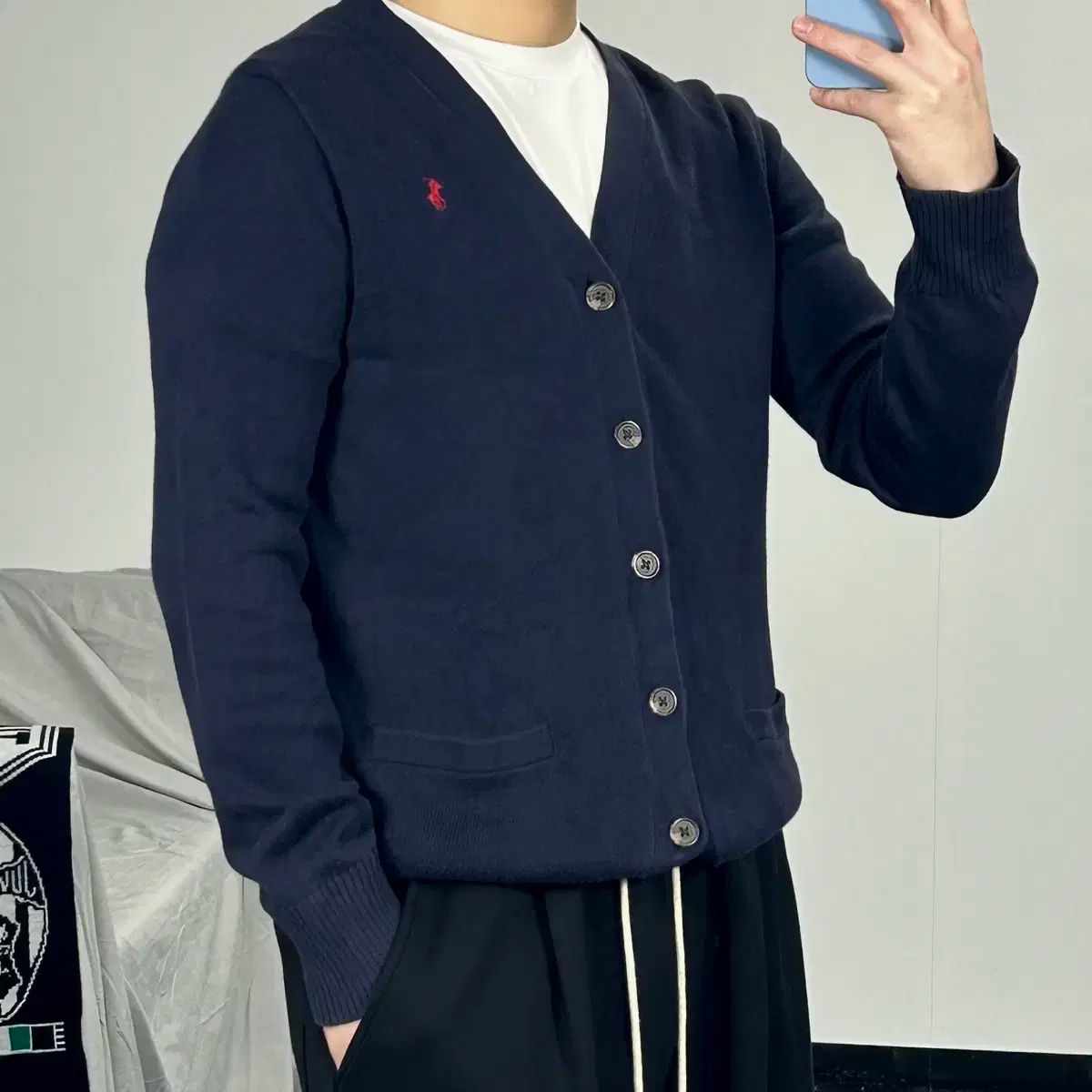 ポロ ラルフローレン レッドポニー ネイビー カーディガン