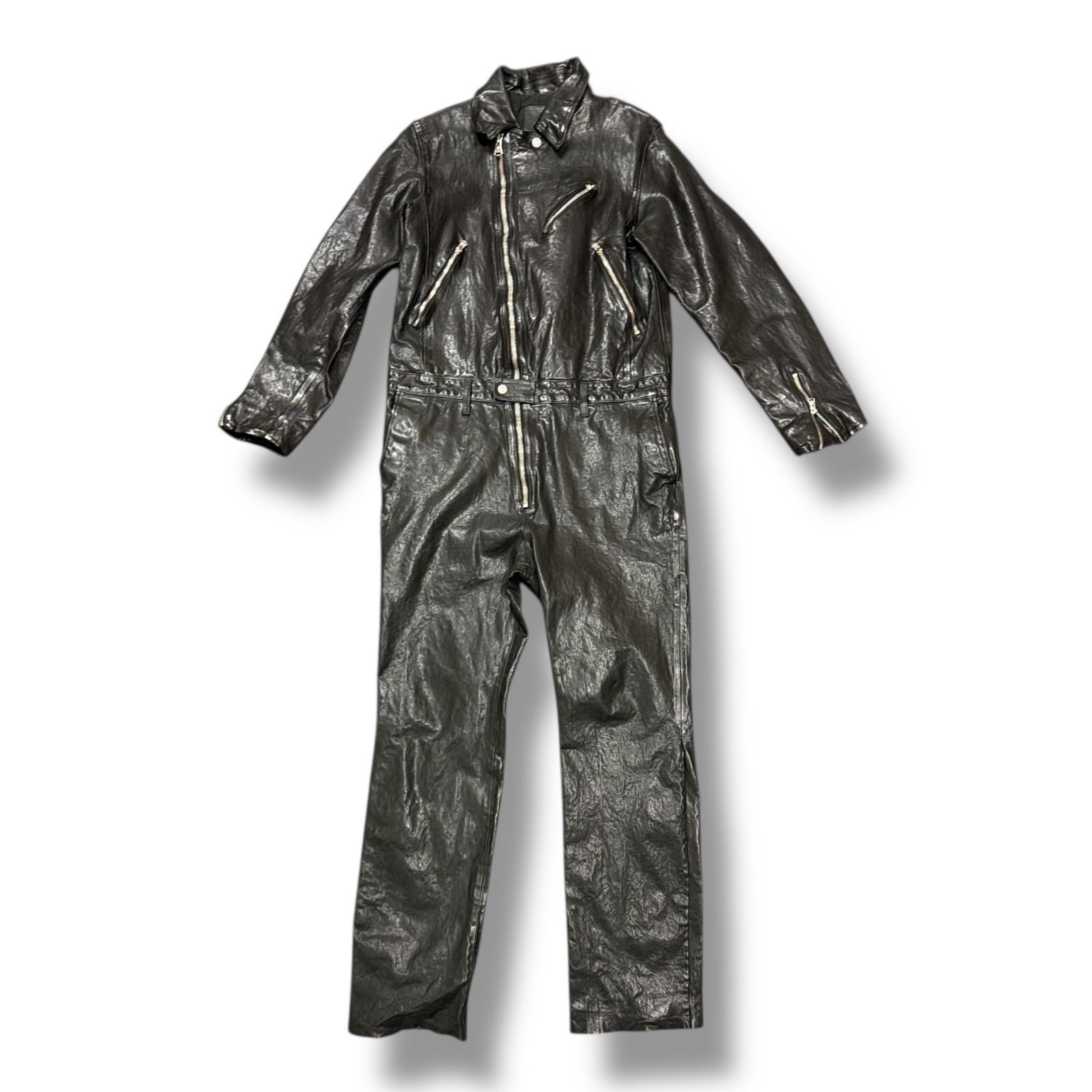 【即購入可】backlash レザー ジャンプスーツ 参考上代605000円 ISAMU KATAYAMA BACKLASH 23AW FRENCH SHOULDER