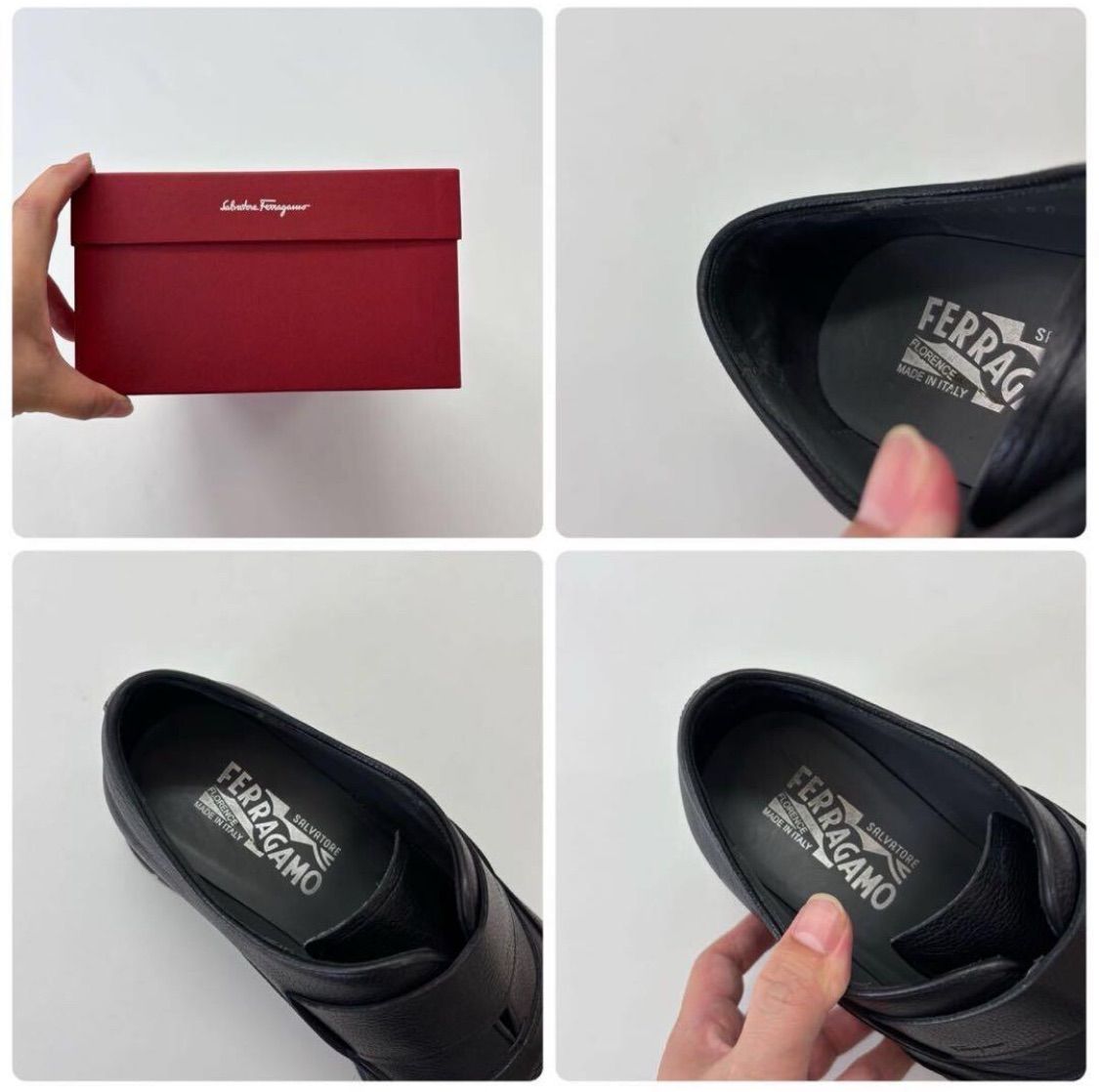  Salvatore Ferragamo サルヴァトーレフェラガモ シングル モンク ストラップ シューズ ブラック 系 サイズ 7 709-0080 その他 靴