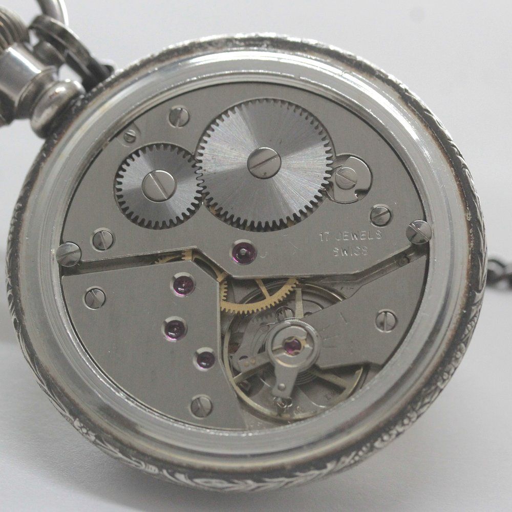  絶版モデルのオーガスト レイモンド ARSA Auguste Raymond S A ローマン数字 ハーフハンター懐中時計 103 懐中時計 腕時計(アナログ)