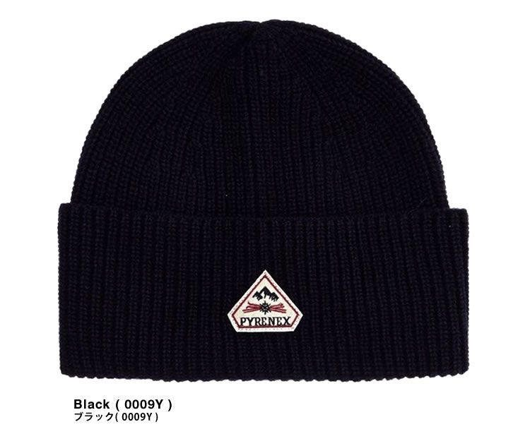 ピレネックス PYRENEX ゴンマ GOMMA ニット帽 ニットキャップ ビーニー メンズ レディース 秋冬 アウトドア ロゴ 刺繍 リブ 防寒 通勤 通学 ブランド プレゼント 黒 ブラック HUU 011 P