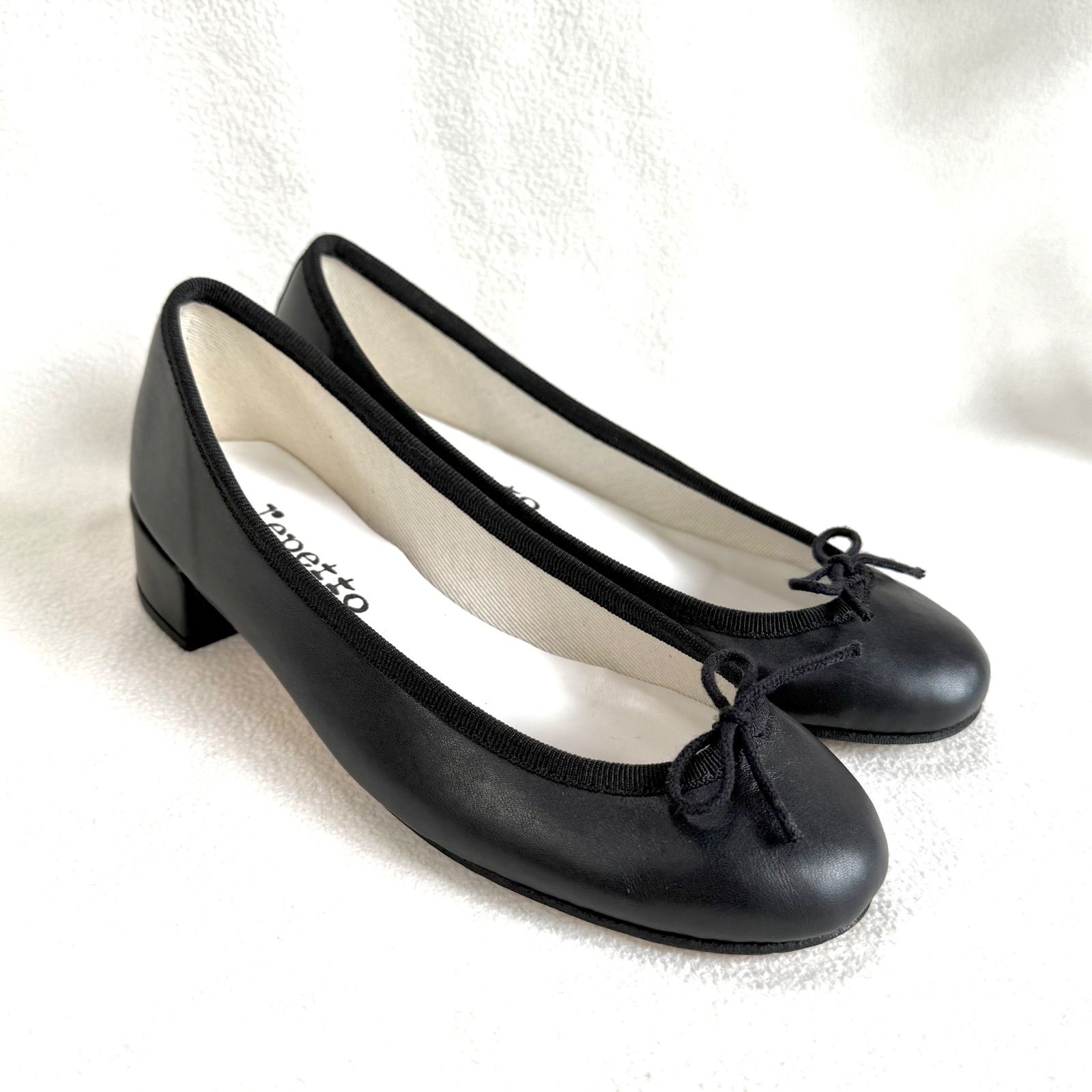 極美品✨レペット カミーユ バレエシューズ ブラック レザー リボン 35