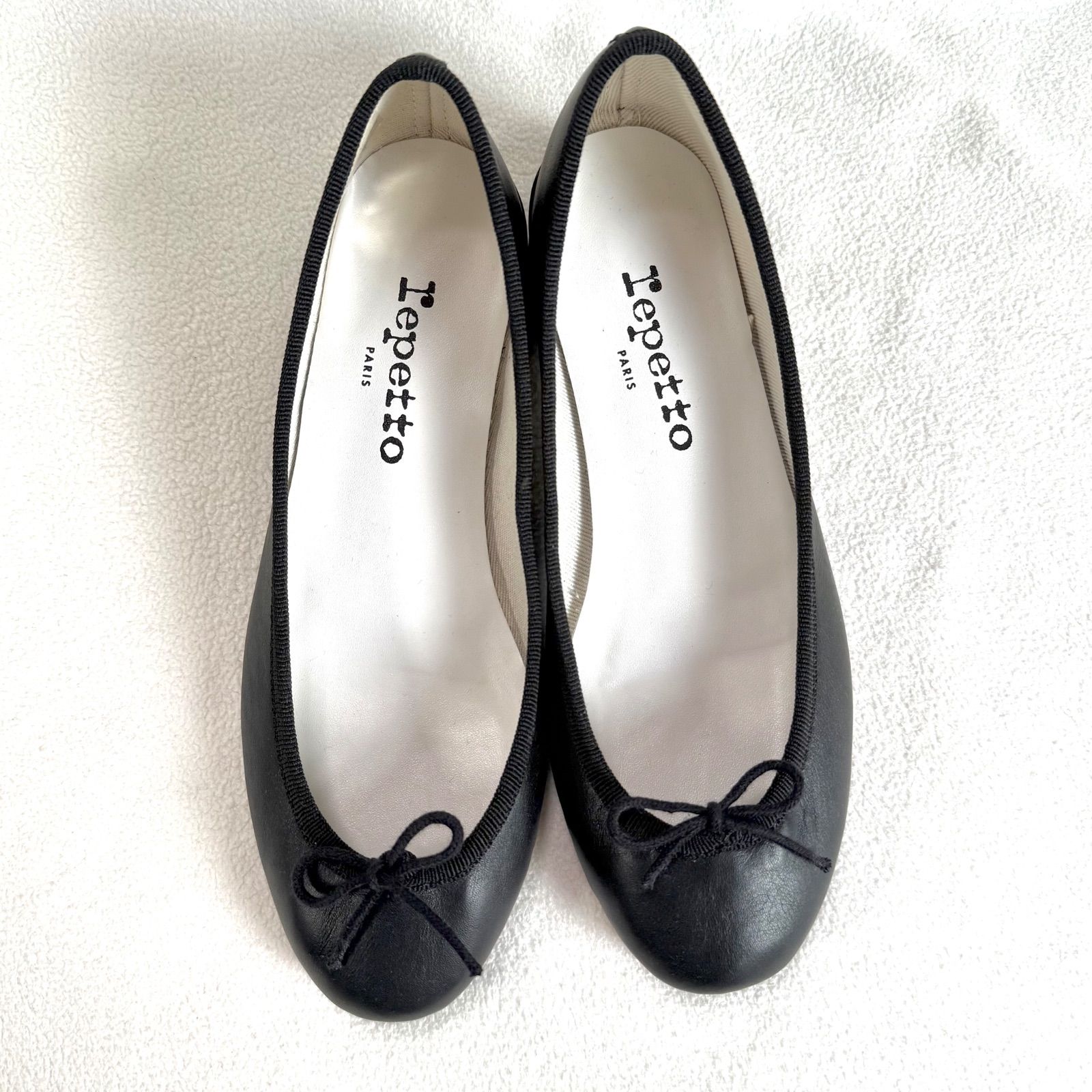 極美品✨レペット カミーユ バレエシューズ ブラック レザー リボン 35