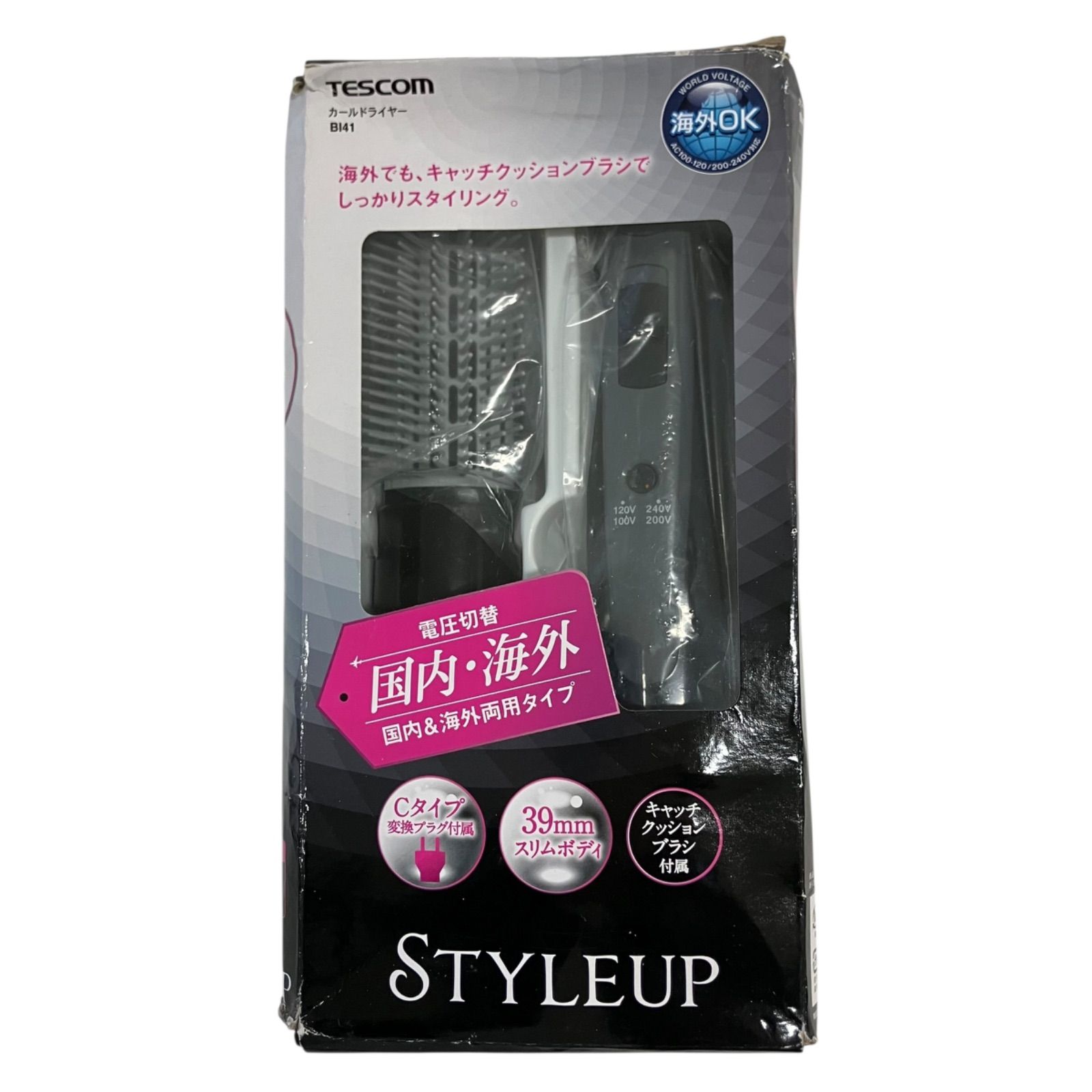 非常に良い】テスコム STYLEUP カールドライヤー 海外対応(100-120V