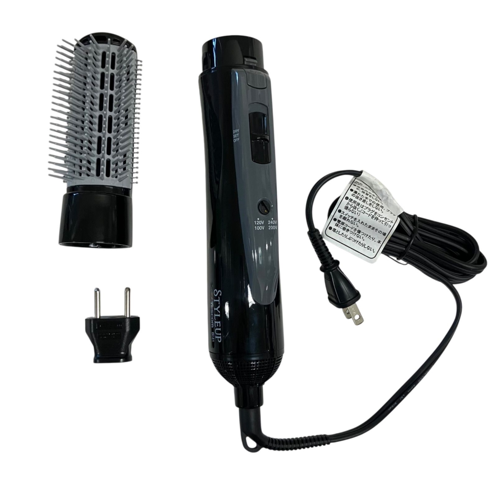 WJ93 テスコム STYLEUP カールドライヤー 海外対応 100-120Vまたは200-240V ブラック BI41-K