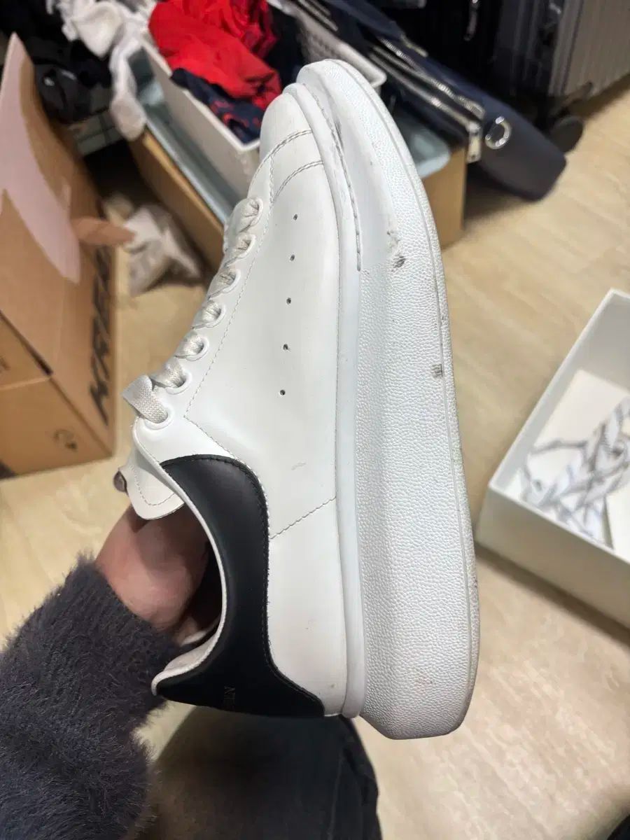  Alexander McQueen アレキサンダー マックイーン オーバーソール スニーカー 白 フラットシューズ バレエシューズ パンプス