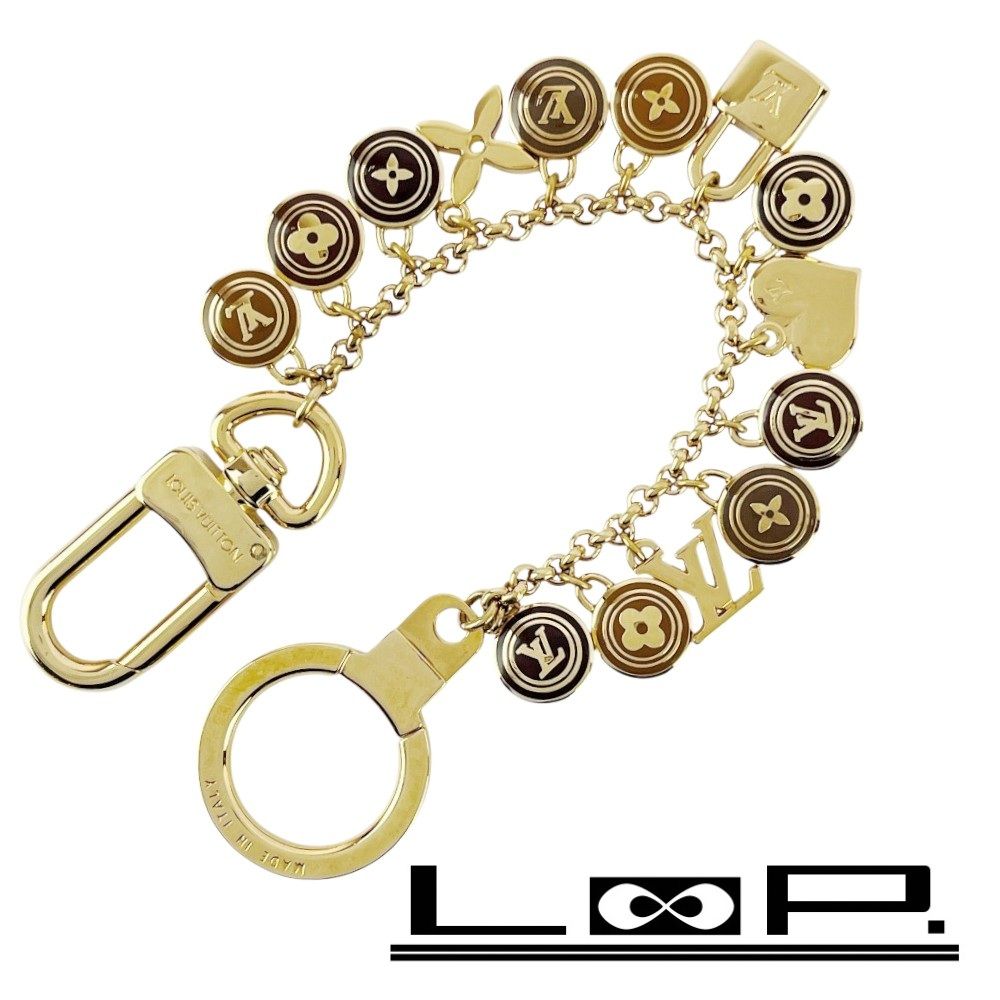 新同 ルイヴィトン ポルト クレ シェンヌ バスティーユ キーリング チャーム GP ゴールド ブラウン M65386 箱 462627 10