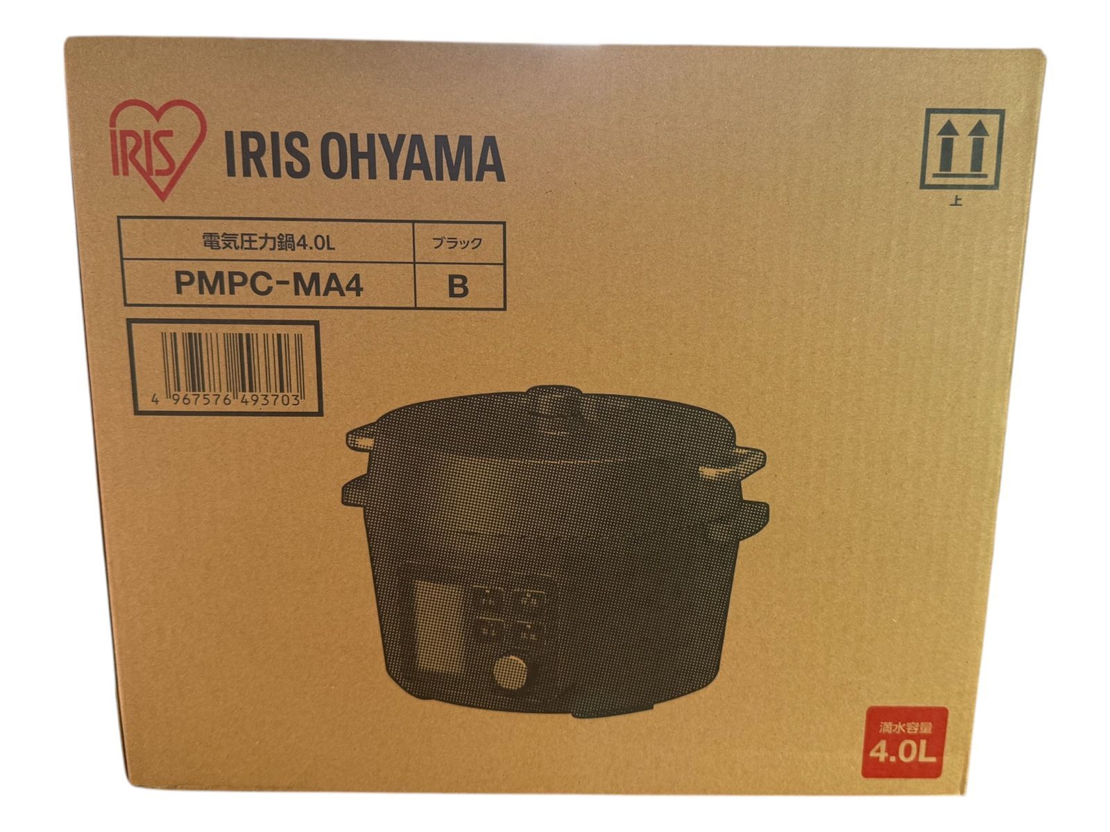  管理101 アイリスオーヤマ PMPC-MA 4 電気圧力鍋 4.0 L ブラック 電気圧力鍋 キッチン家電