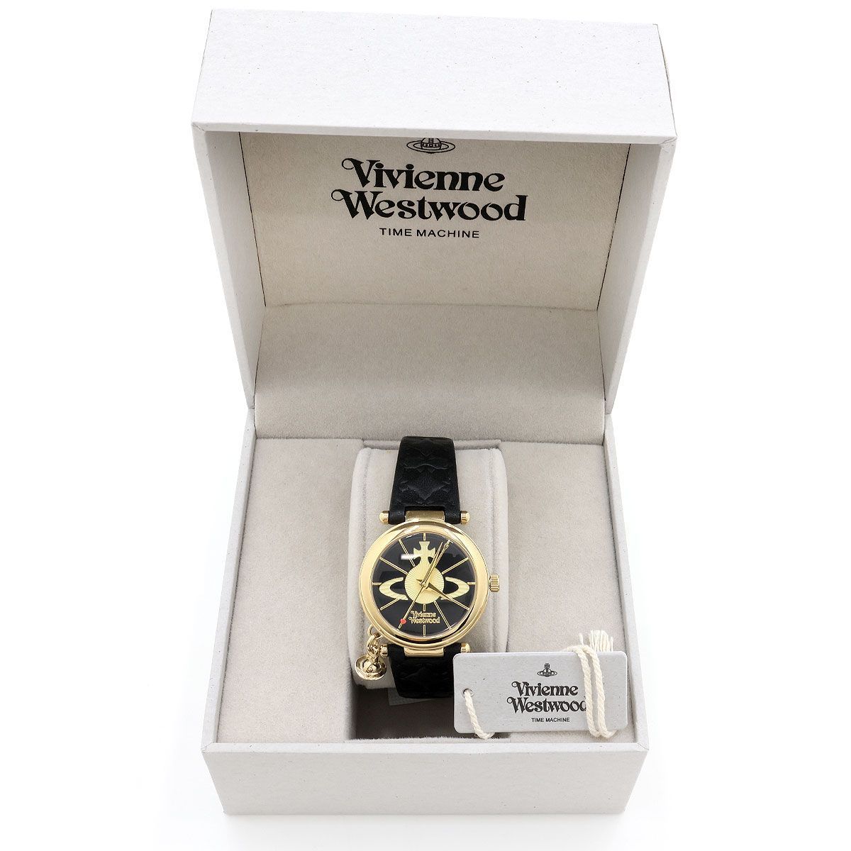 Vivienne Westwood ヴィヴィアンウエストウッド 腕時計 オーブⅡ レディース クォーツ 革ベルト ブラック ゴールド 電池式 ORB