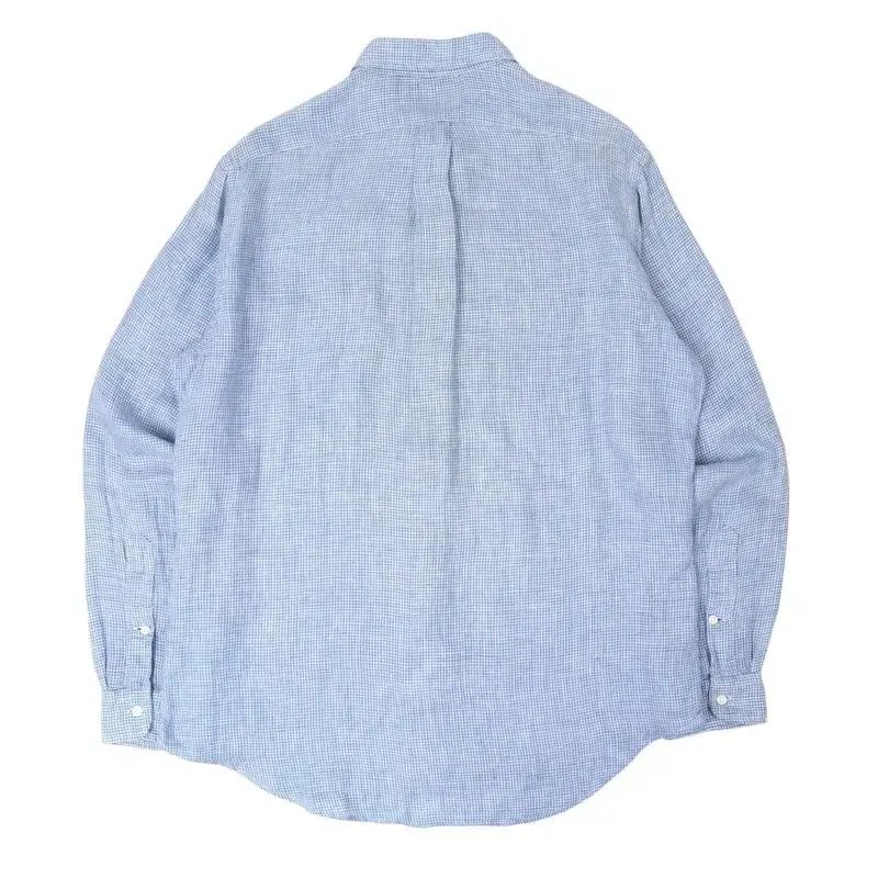 ポロラルフローレン オーシャンウォッシュ リネン ハウンドトゥース チェック シャツ