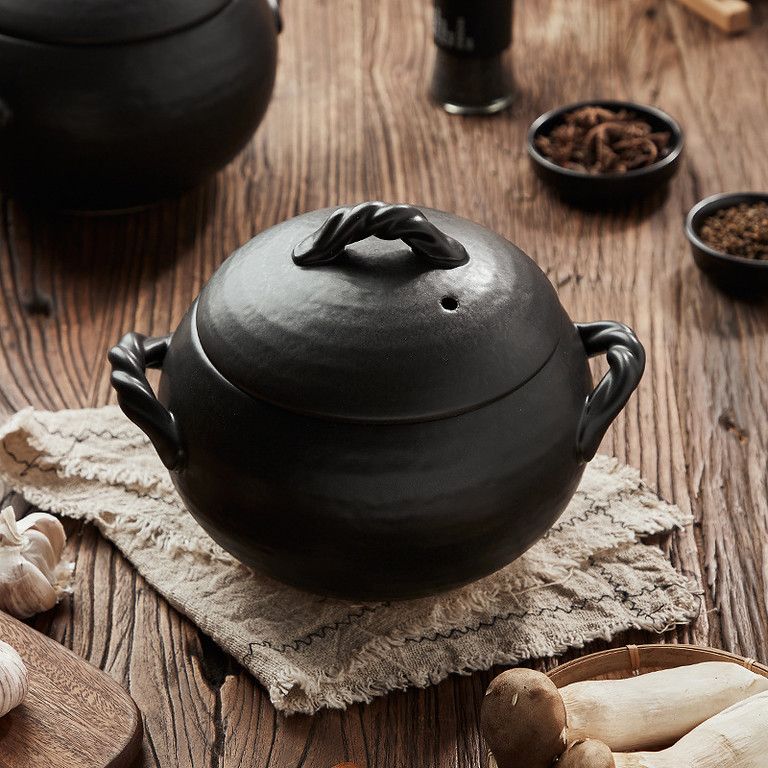 高保温&煮込み料理に最適 セラミック製スープポット 2.5L エメラルドキャセロール 煮込み鍋 シチュー鍋 直火対応 キッチン用品 耐熱 陶器鍋 調理器具 卓上鍋