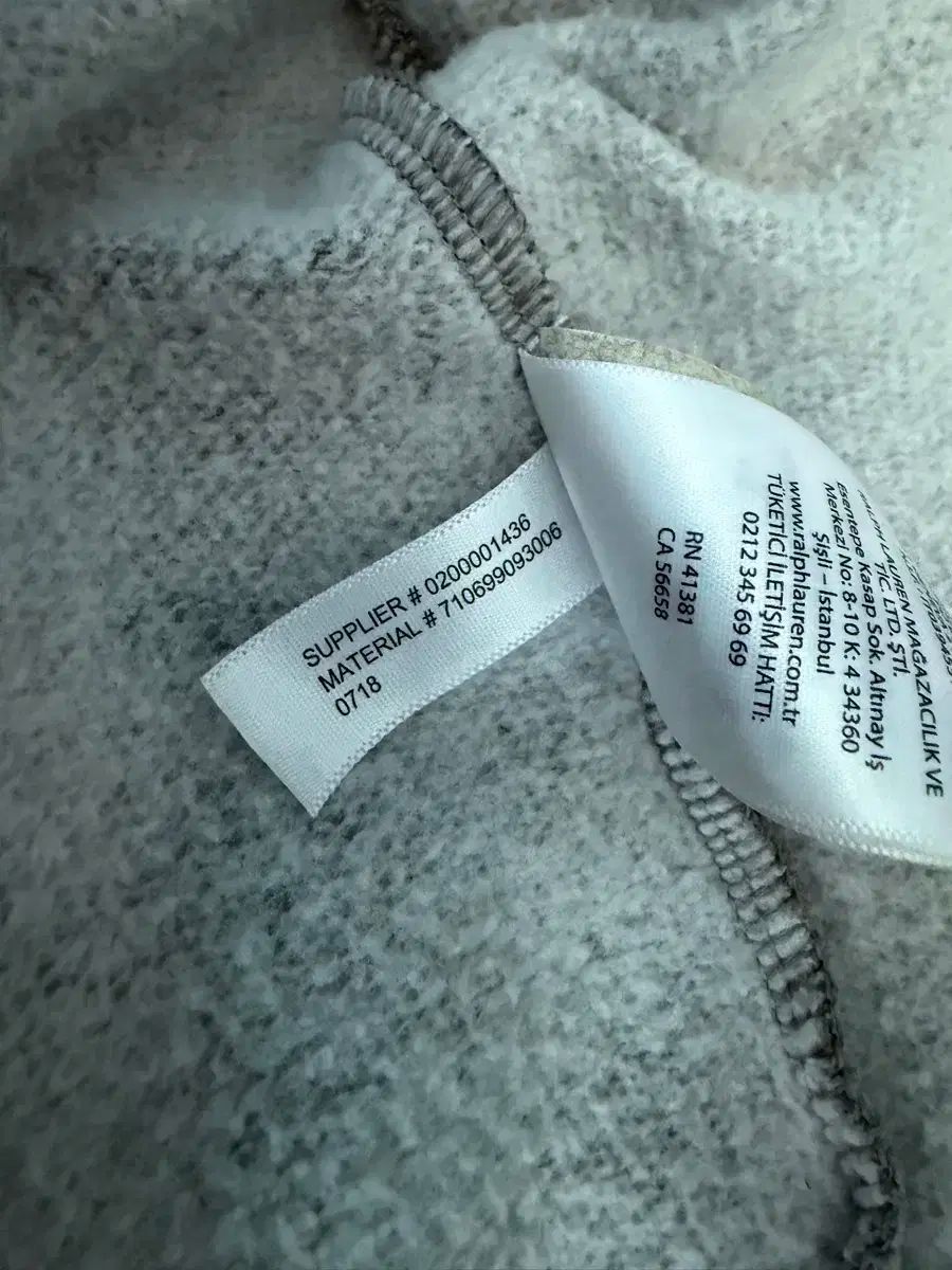  ポロラルフローレン ビックポニー レタリング グレー フードジップアップ パーカー トップス