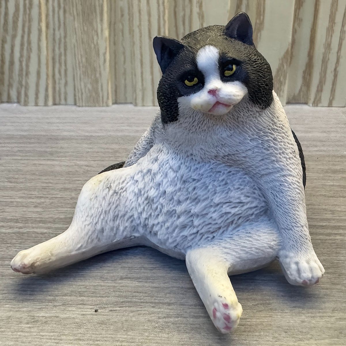 ハチワレ　寝釈迦猫　猫の置物　作家 5b1ef024694c85363ace3245544ef0