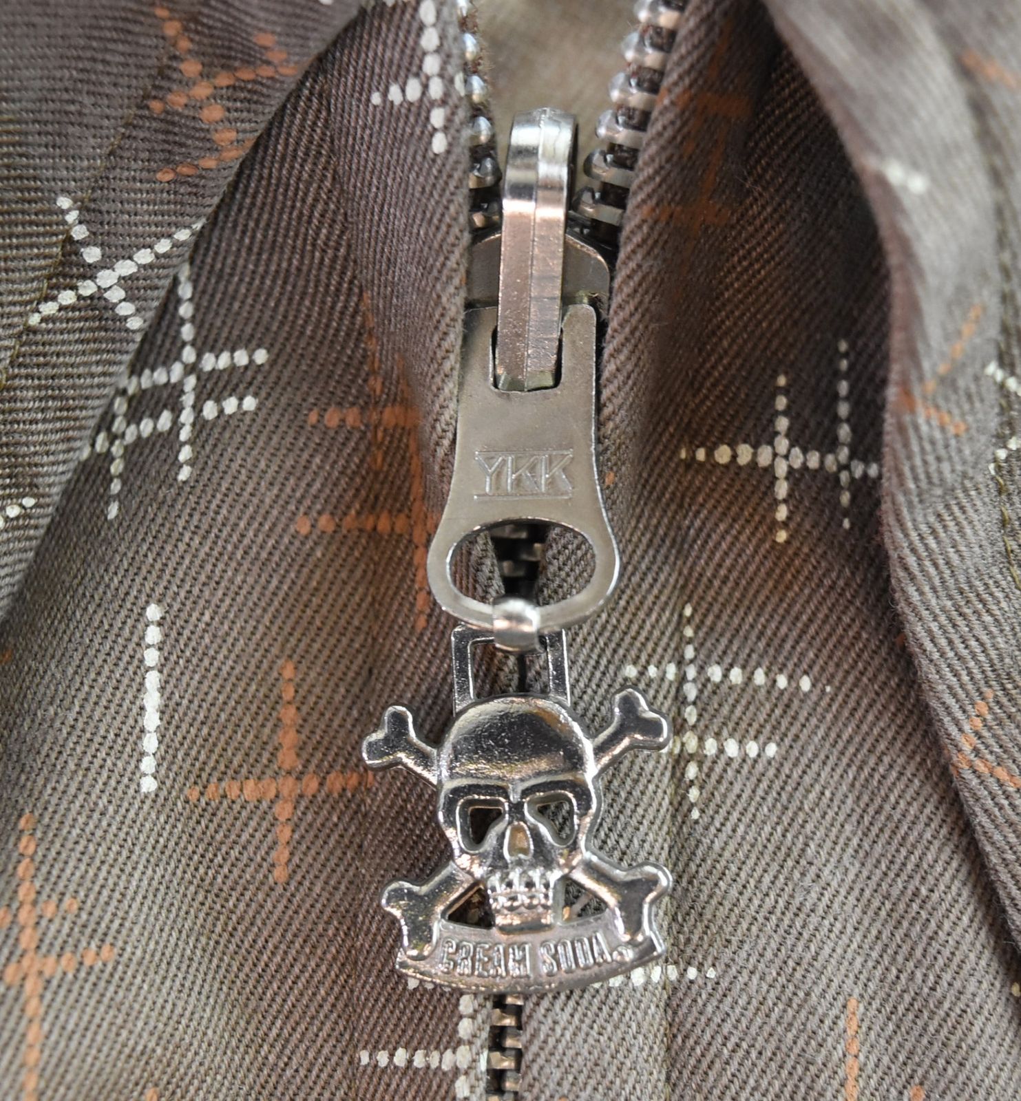 クリームソーダ CREAM SODA 80 s 90 s カスリ柄 ギャバジャン ジャケット ブラウン 103MT-3286 KANDAIZUMI_COM