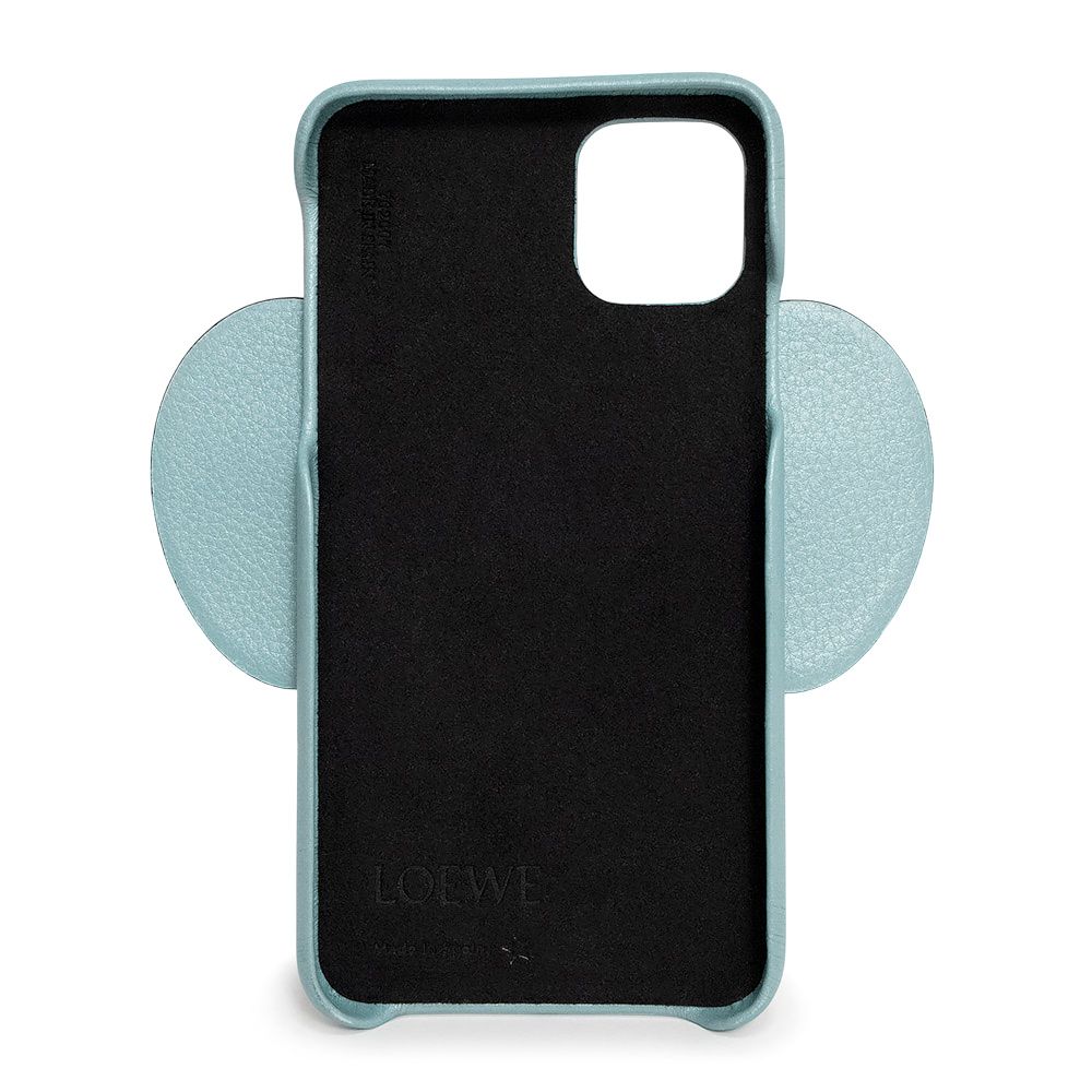 ロエベ エレファント ゾウ 象 iPhone 11 スマホ 携帯 スマートフォンケース カーフスキン レザー ライトブルー シルバー金具 C719C80X03 LOEWE WWW_OPDRERGINERDOGAN_COM