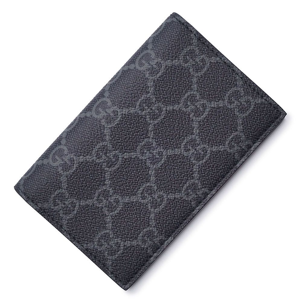 グッチ GGエンブレム カードケース 名刺入れ 定期入れ パスケース GGスプリームキャンバス ブラック グレー 821209 GUCCI