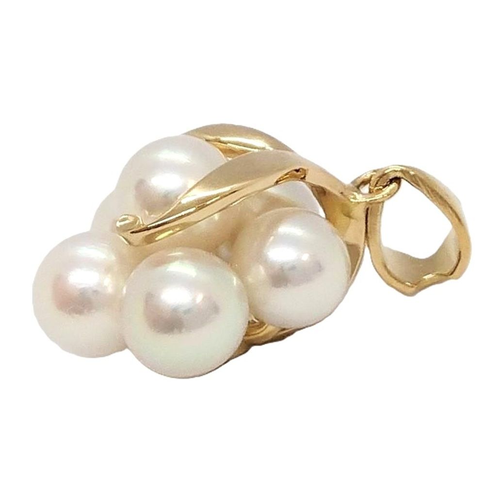 タサキ TASAKI 6P フラワーモチーフ ペンダントトップ パール K14 2.2g ゴールド