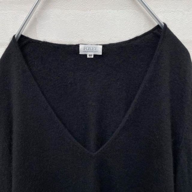 美品　フォクシー　カシミヤニット　40 カシミヤ100%フォクシーブティック レディース Vネック ニット