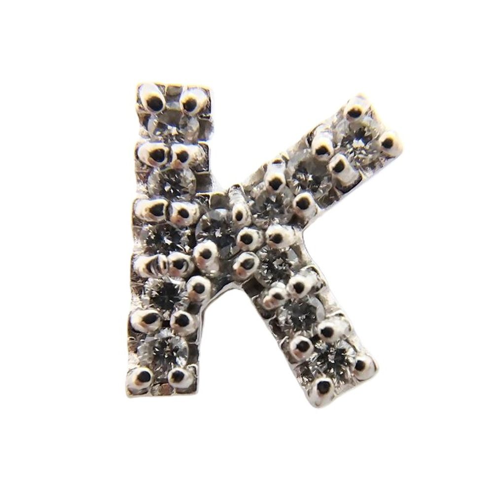 ポンテヴェキオ Ponte Vecchio イニシャル K 片方 ピアス ダイヤモンド  